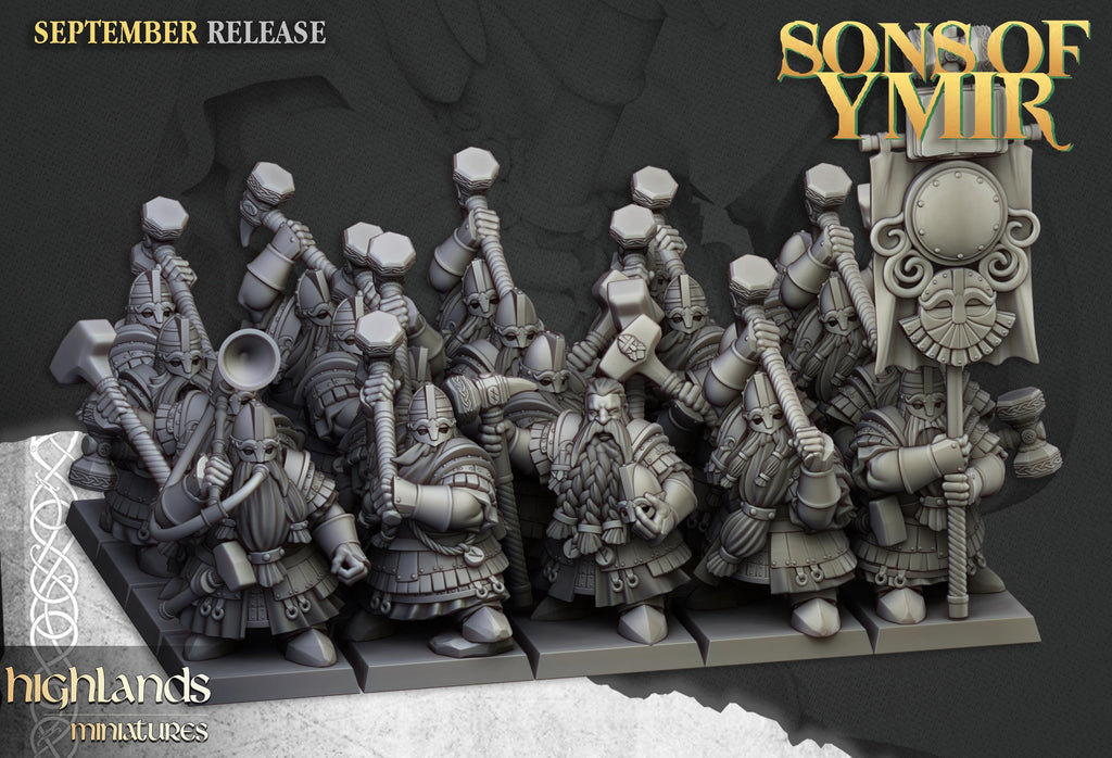 Dwarf Kingsguard Unit - in 12k- by Highlands Miniatures