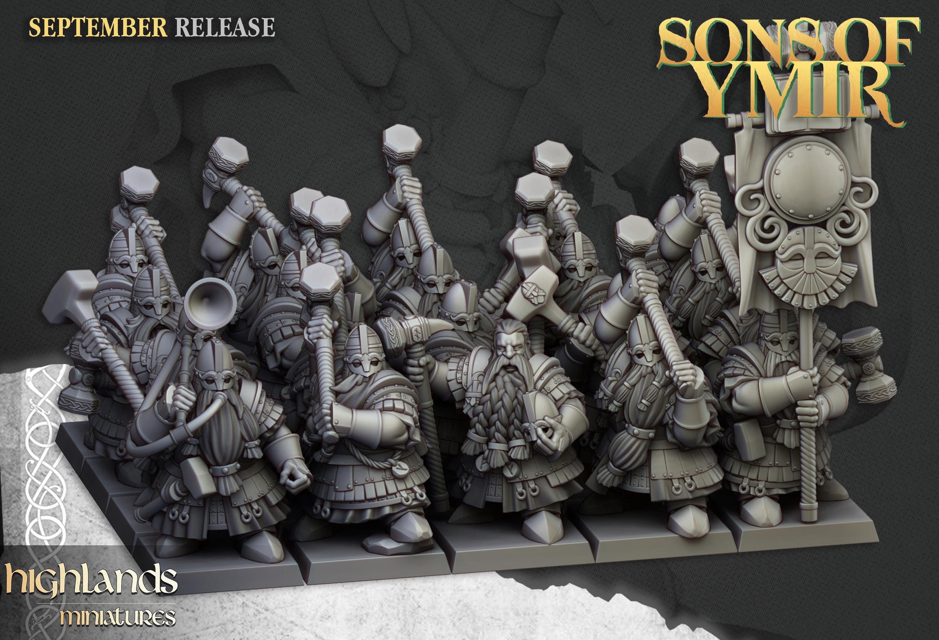 Dwarf Kingsguard Unit - in 12k- by Highlands Miniatures