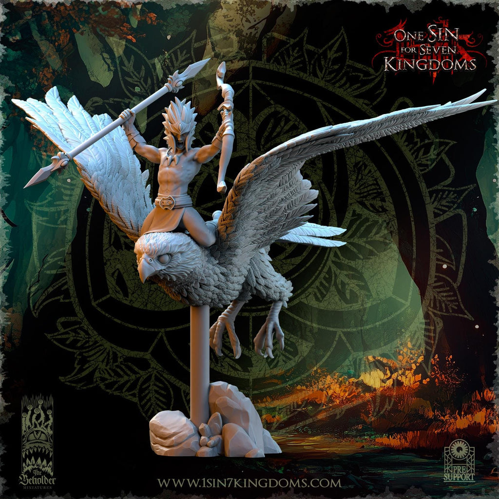 Evergreen Elves Hawk Hunters - in 12k- by TheBeholderMiniatures