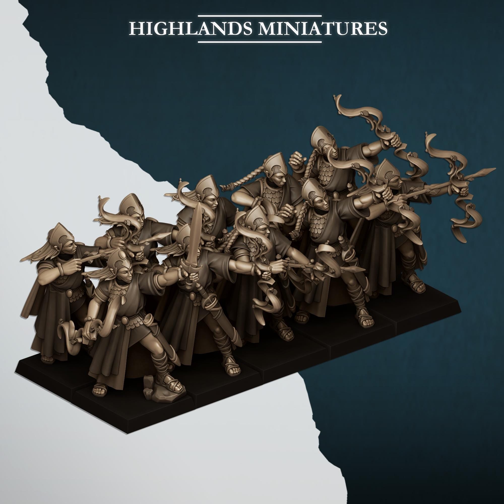 Aegean Maids with Bows - in 12k- by Highlands Miniatures