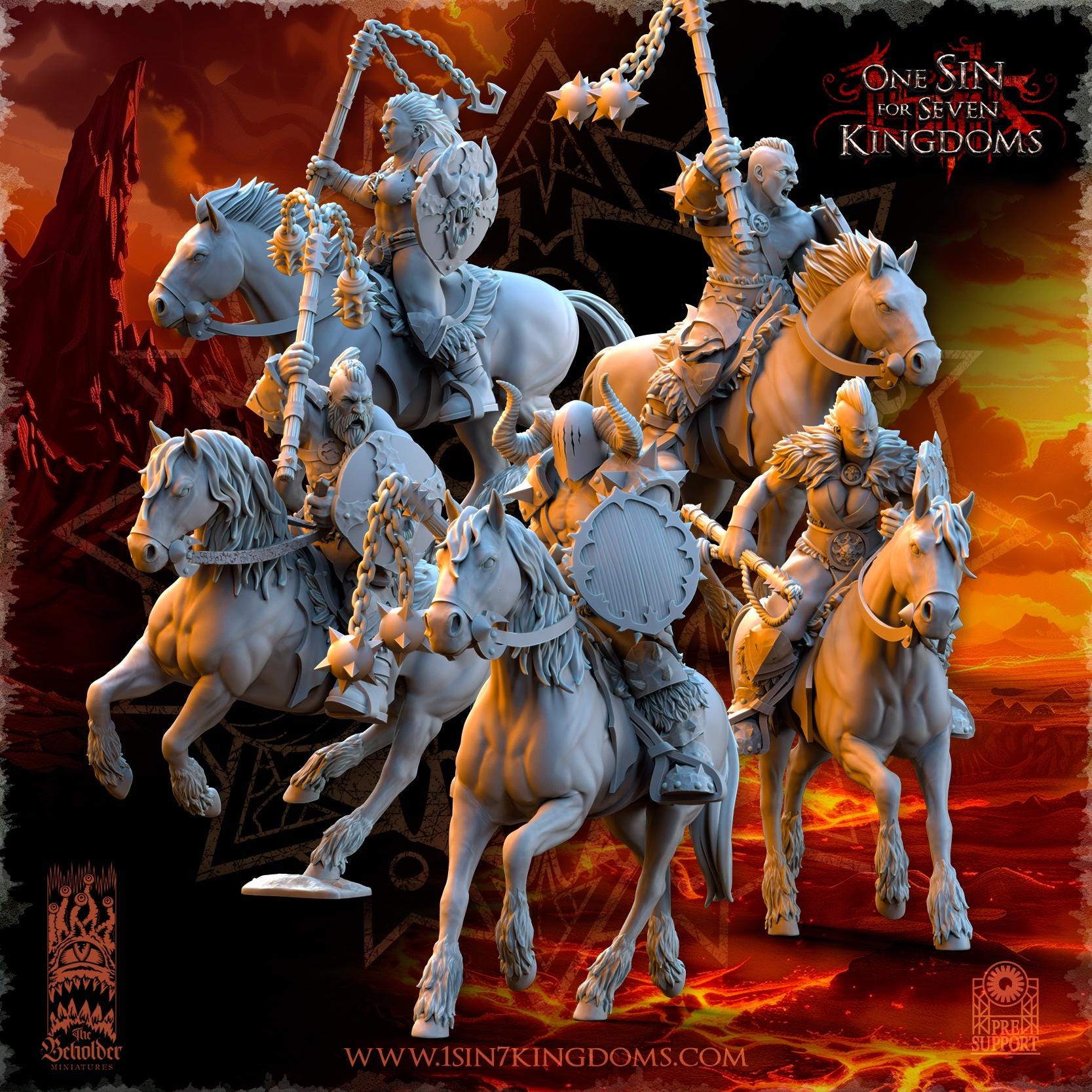 Realms of Mayhem Barbarian Riders - in 12k- by TheBeholderMiniatures