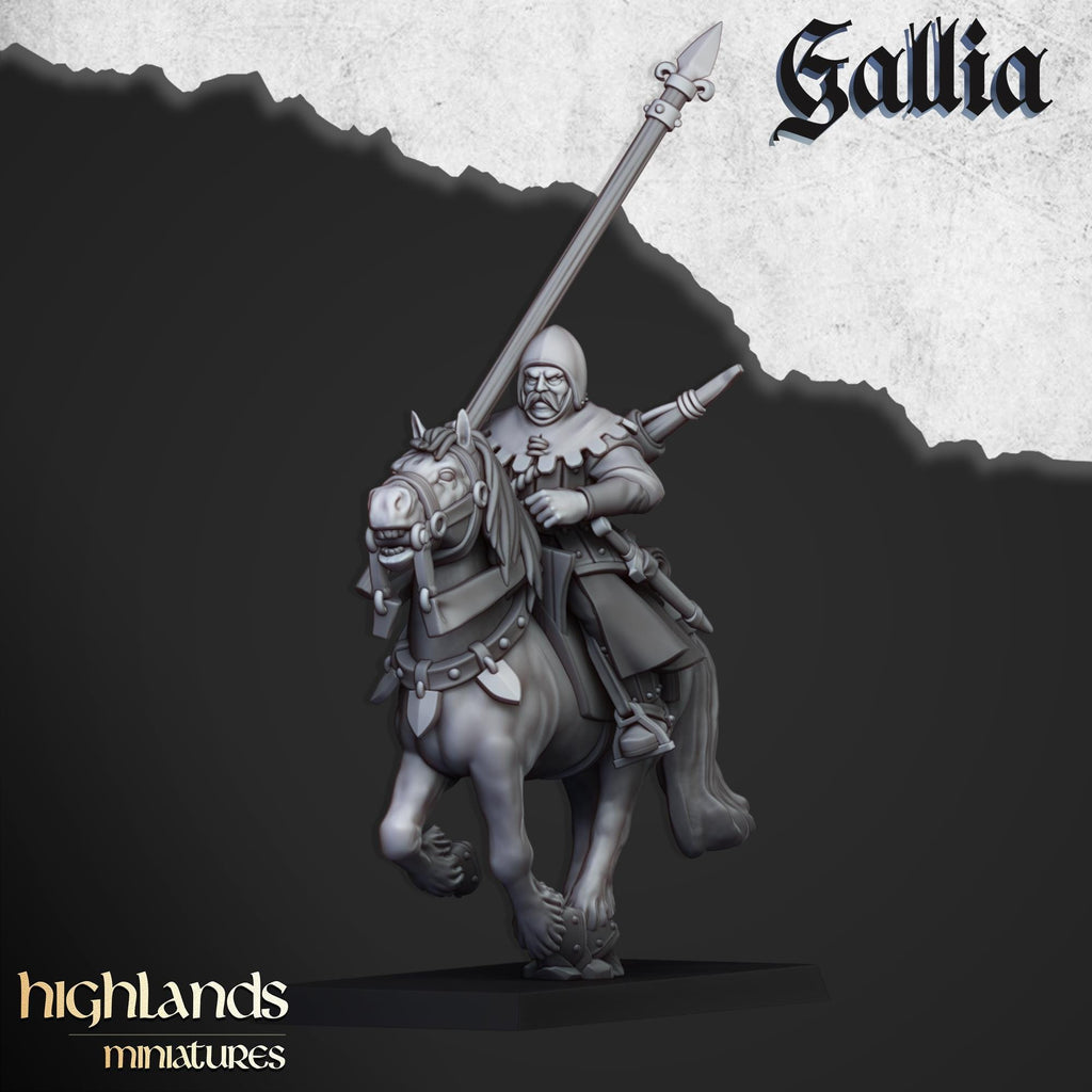 Mounted Men at Arms - in 12k- by Highlands Miniatures