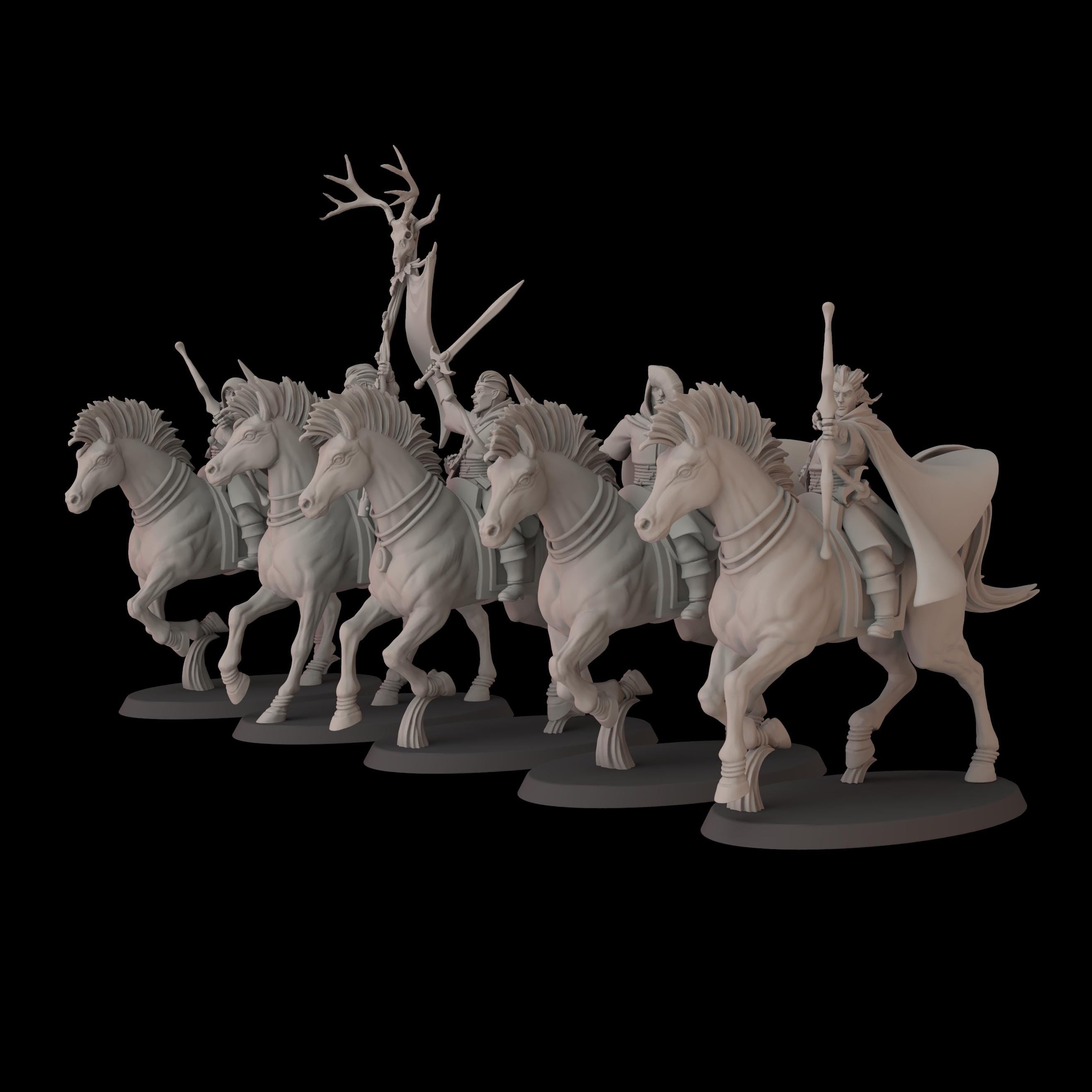 Elven archers on steed - 12k by fantasycultminiatures