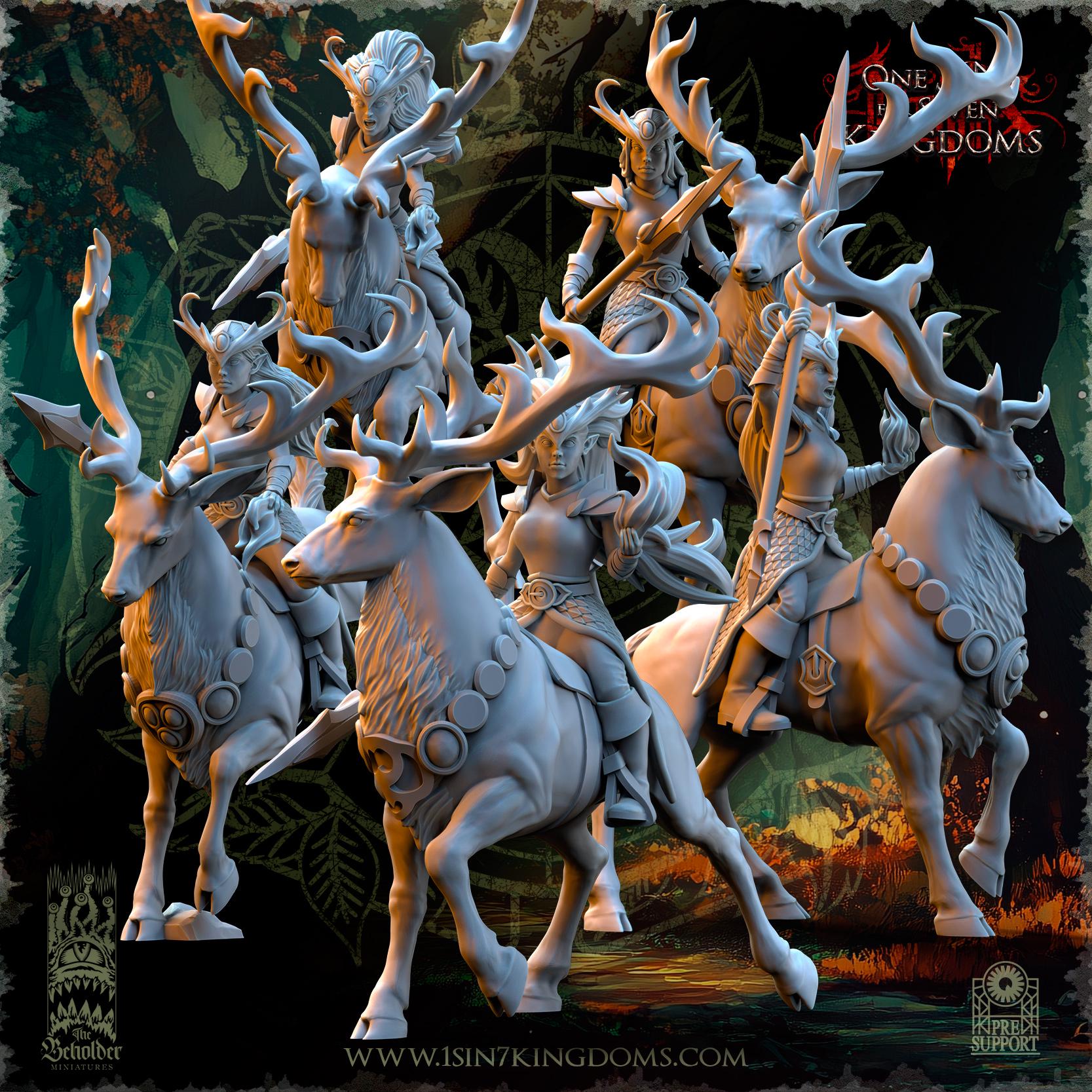 Evergreen Elves Deepwood Maidens - in 12k- by TheBeholderMiniatures