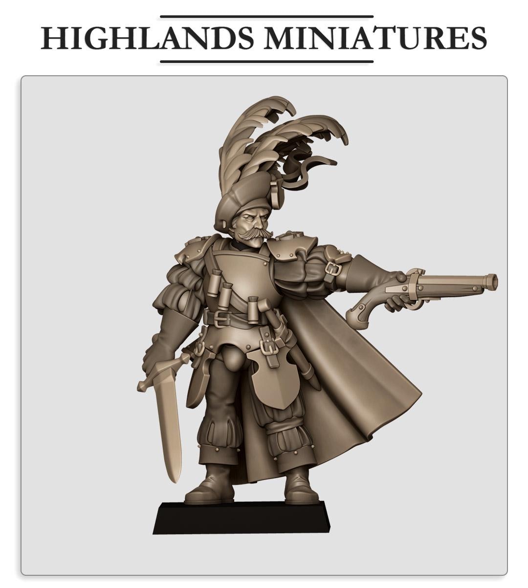 Sunland Captain 2 - in 12k- by Highlands Miniatures