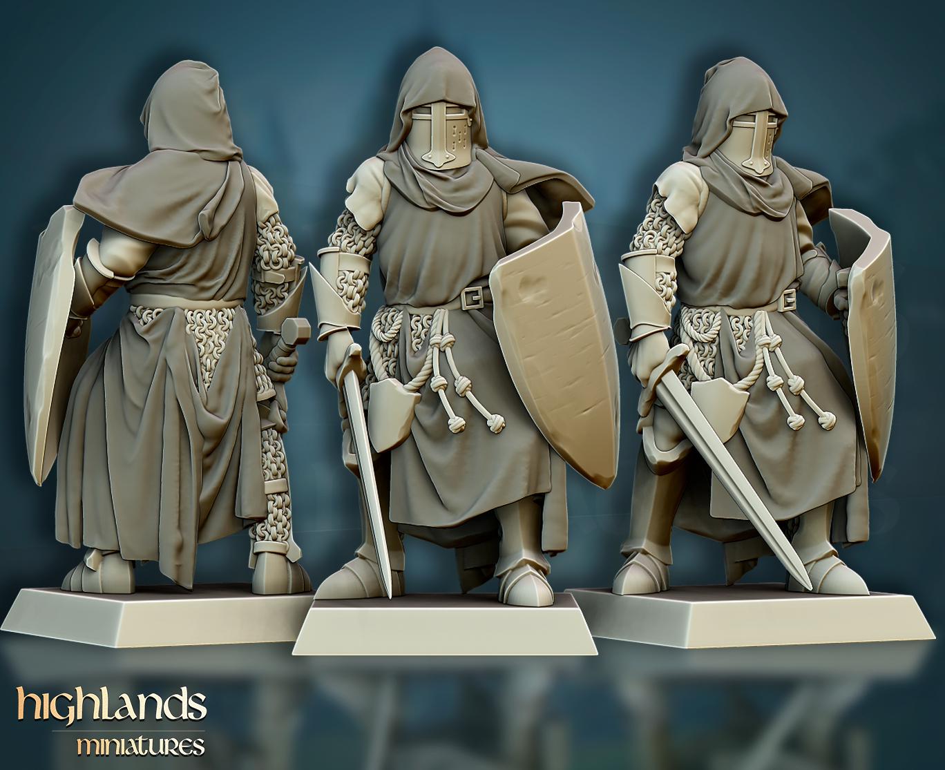 Crusaders Core Unit - in 12k- by Highlands Miniatures