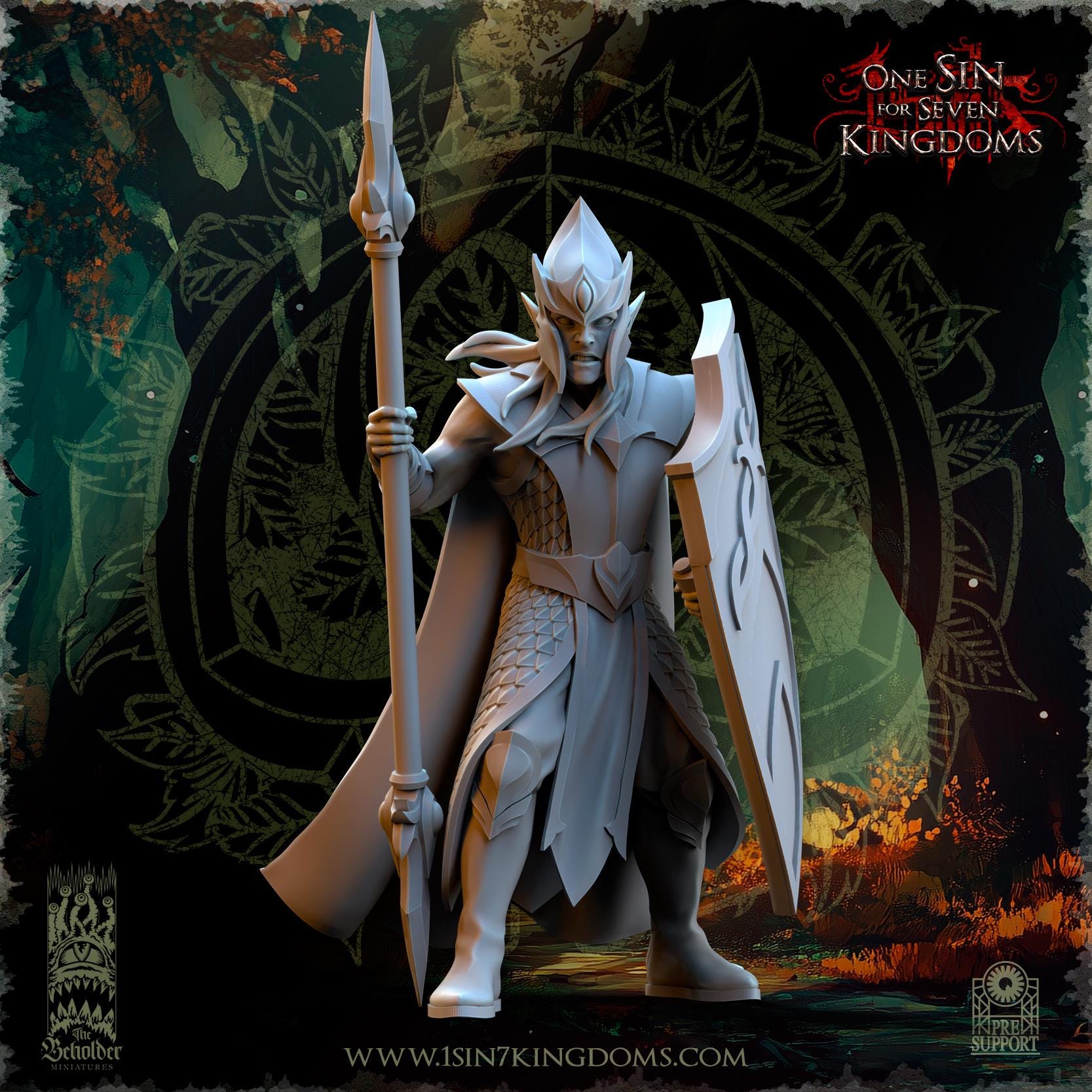 Evergreen Elves Forest Militia  - in 12k- by TheBeholderMiniatures