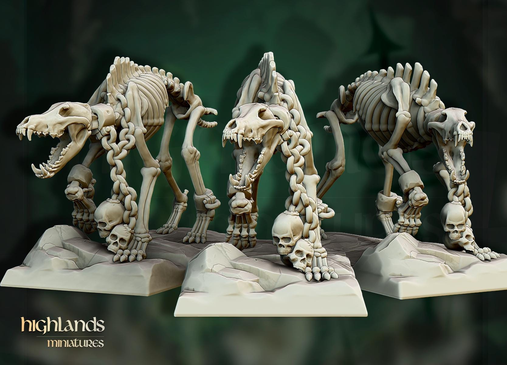 Direwolves Unit - 14 models - in 12k- by Highlands Miniatures
