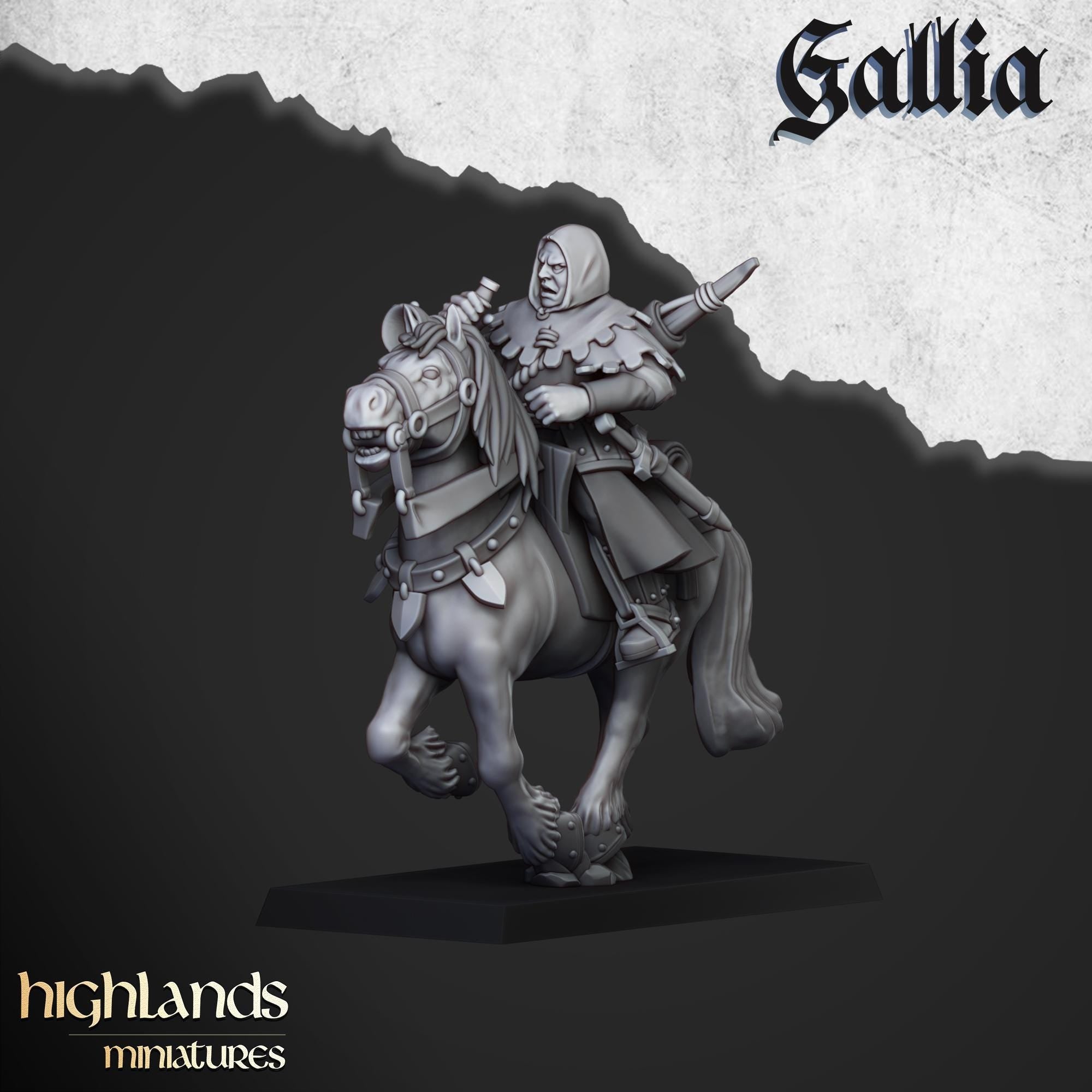 Mounted Men at Arms - in 12k- by Highlands Miniatures
