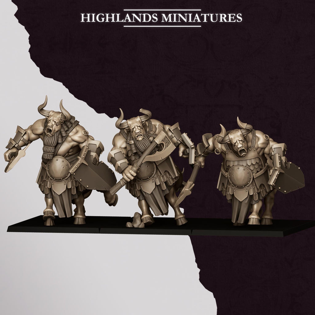 Marduk Minotaurs  - in 12k- by Highlands Miniatures