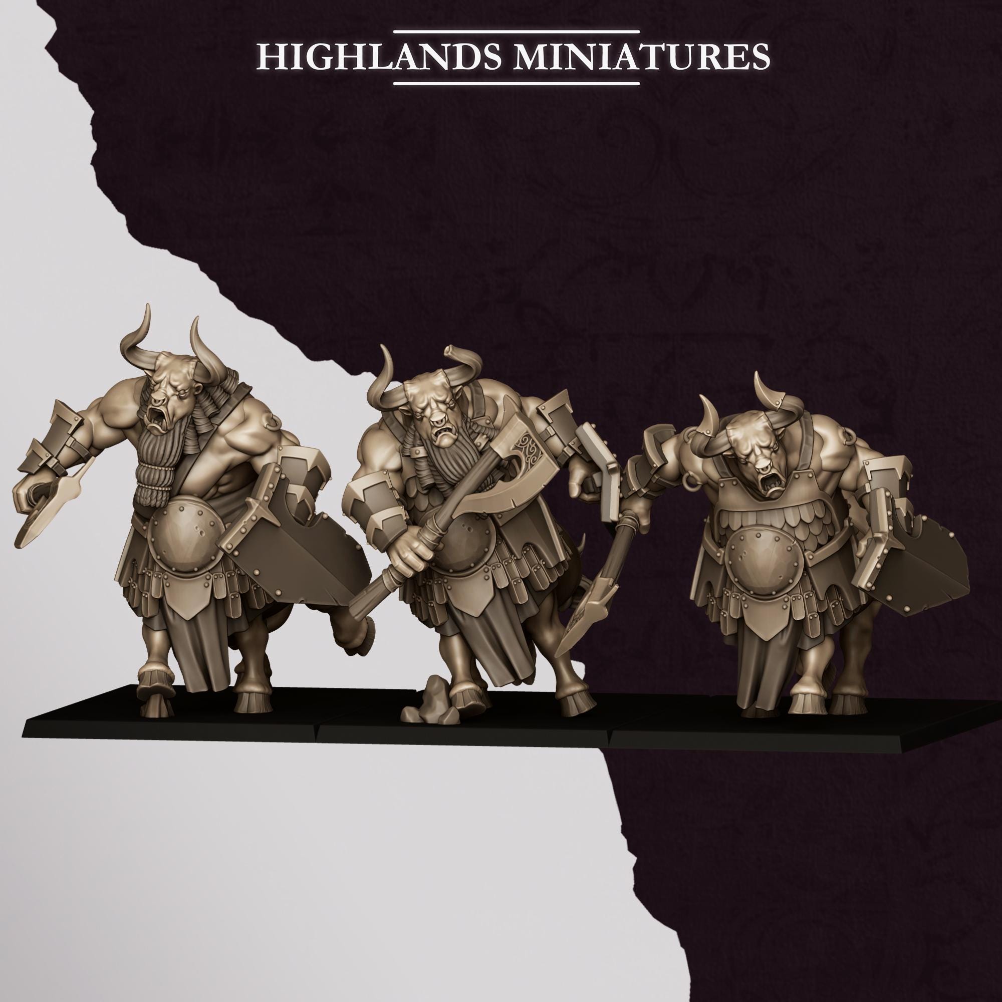 Marduk Minotaurs  - in 12k- by Highlands Miniatures