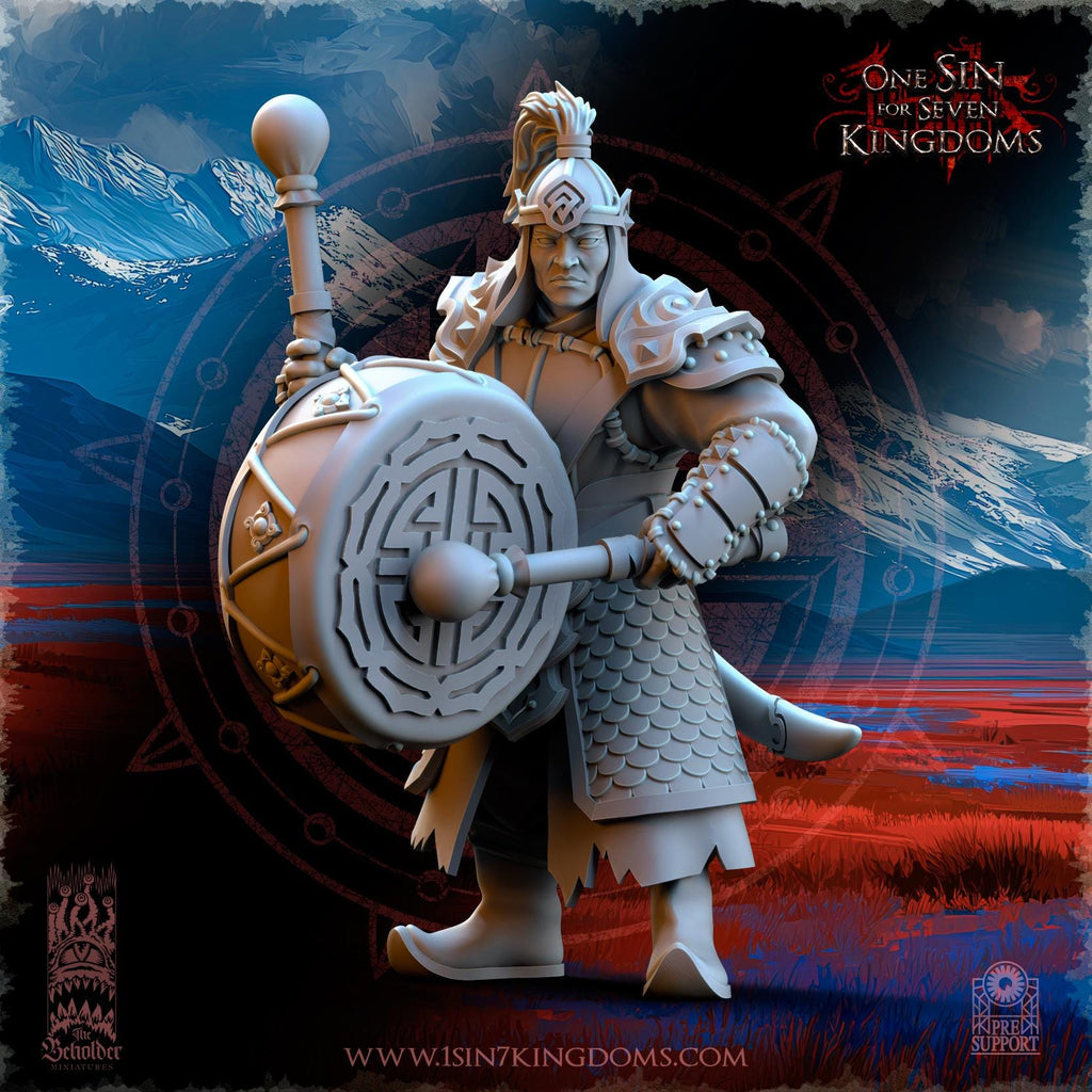 Astarii Dynasty Warriors Command Group -  in 12k by TheBeholderMiniatures
