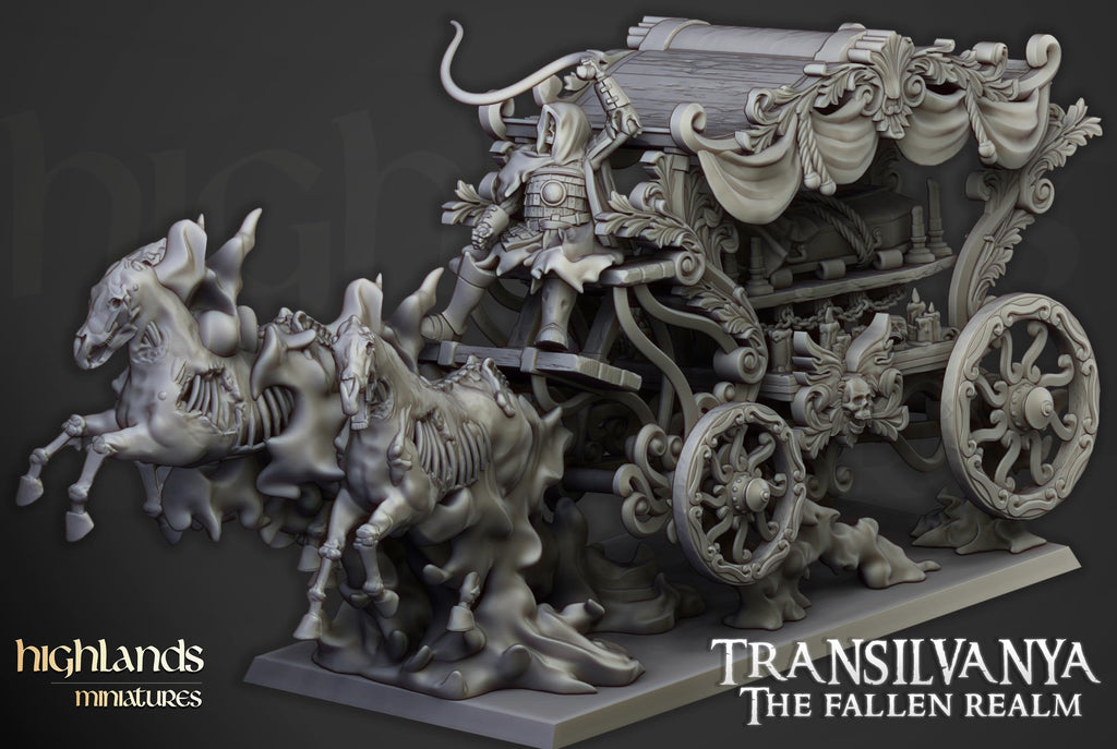 Undead Boyar Chariot   - in 12k- by Highlands Miniatures