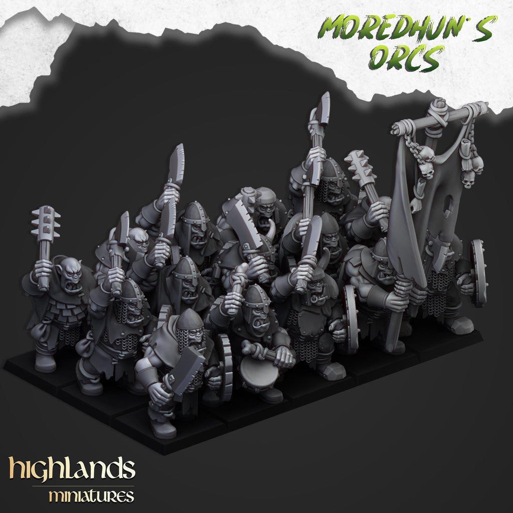Orc Warriors  - in 12k- by Highlands Miniatures