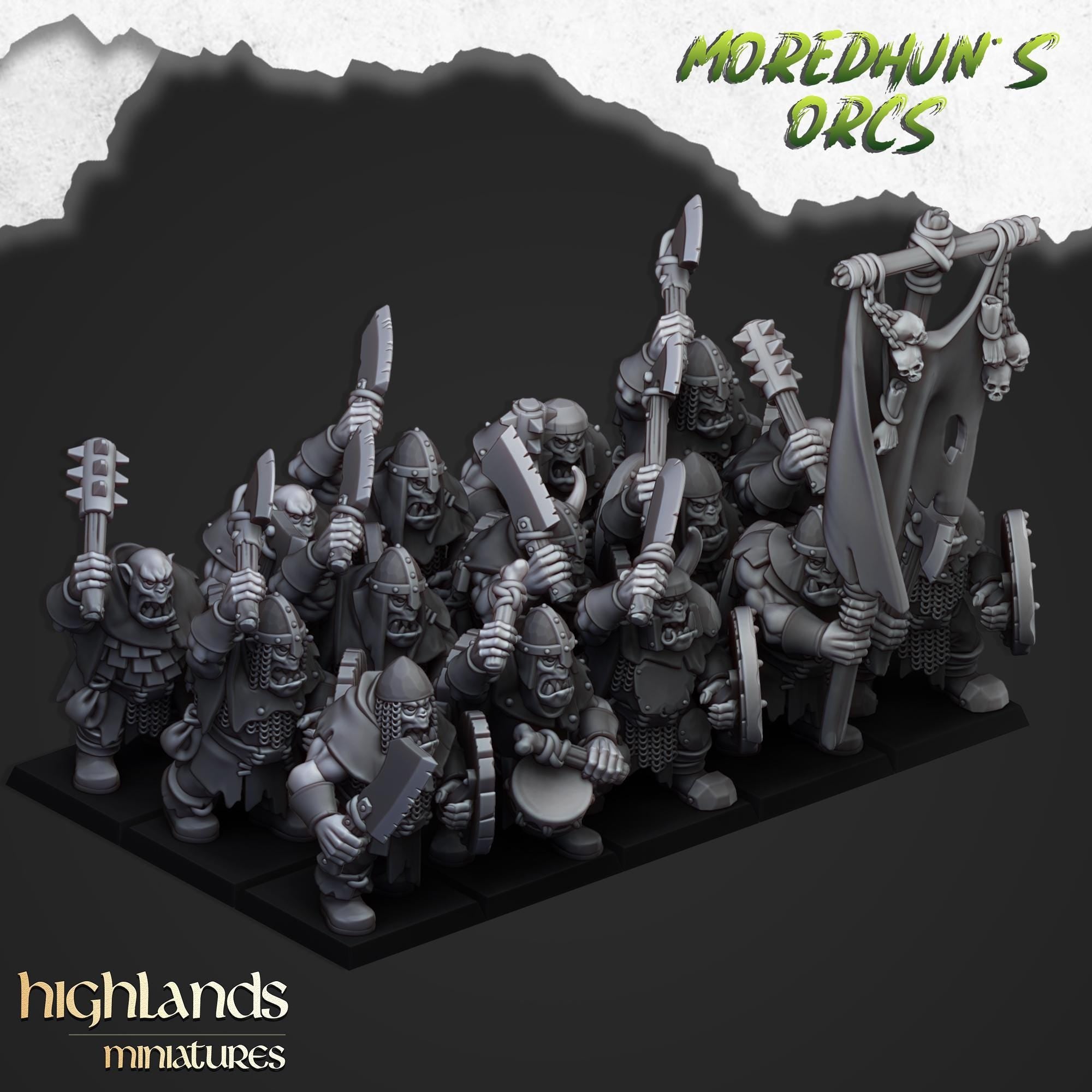 Orc Warriors  - in 12k- by Highlands Miniatures