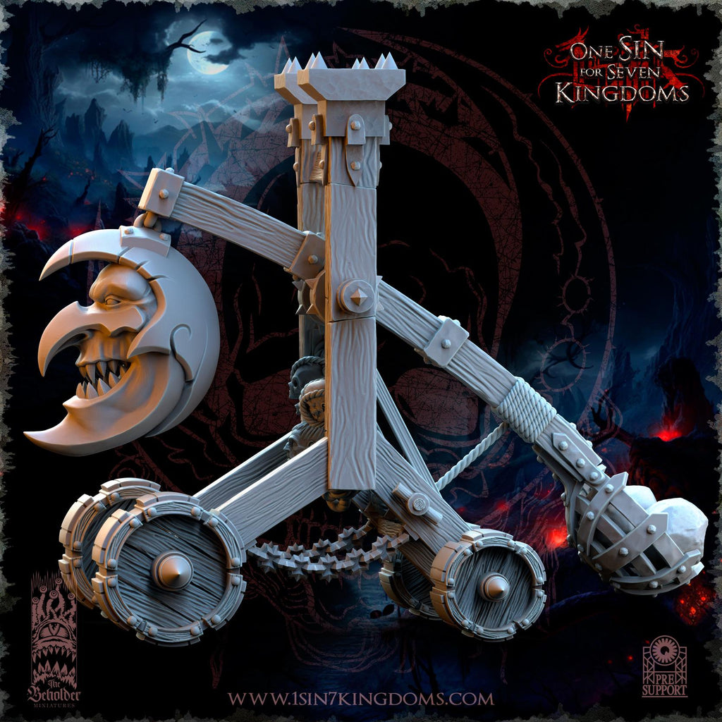 The Black Horde Goblins Trebuchet - in 12k- by TheBeholderMiniatures
