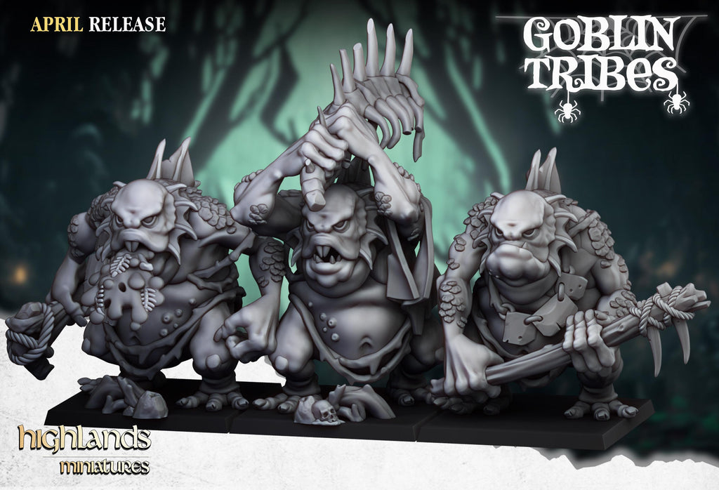 Swamp Trolls  - in 12k- by Highlands Miniatures