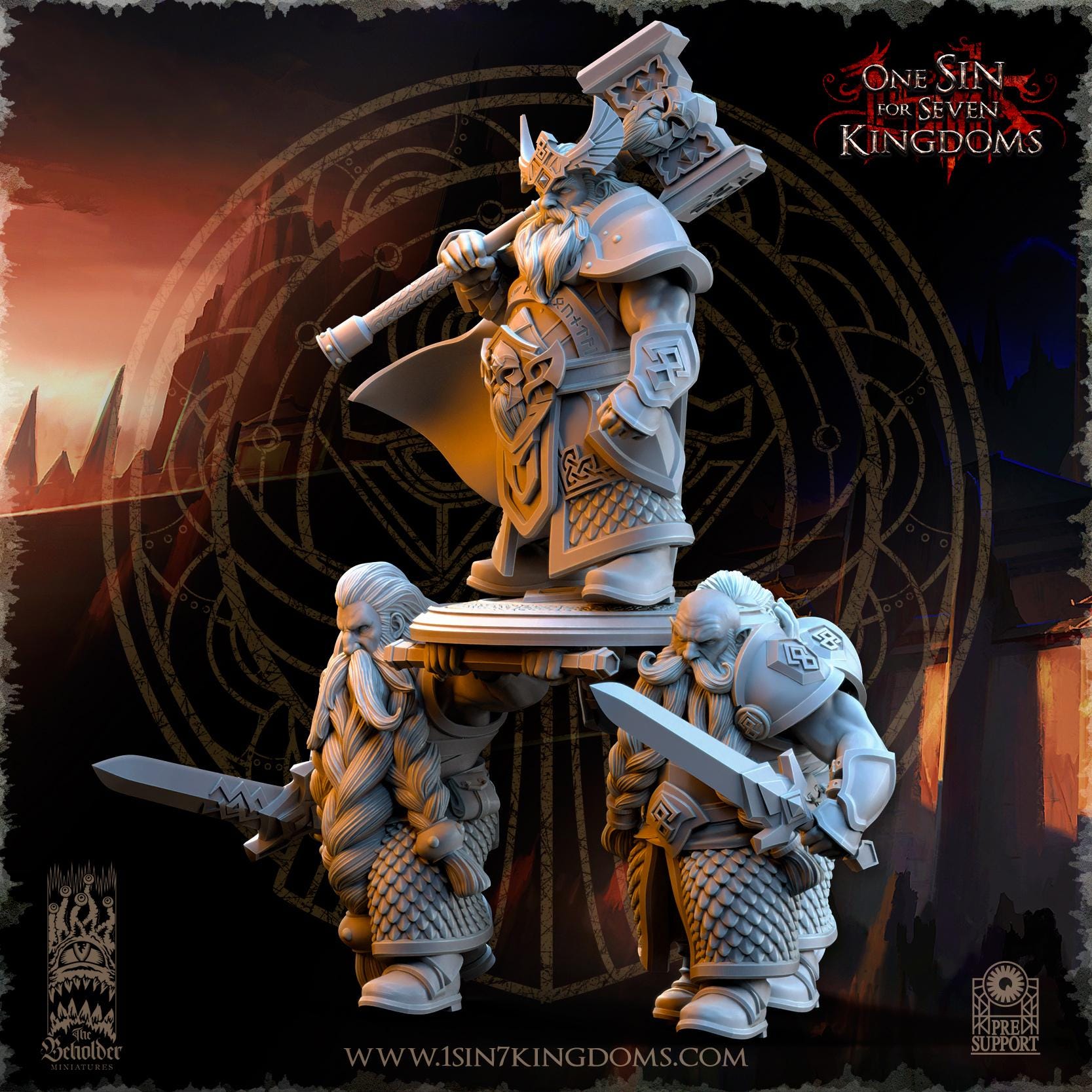 Throngrim, King of the Mountain Heart - in 12k- by TheBeholderMiniatures
