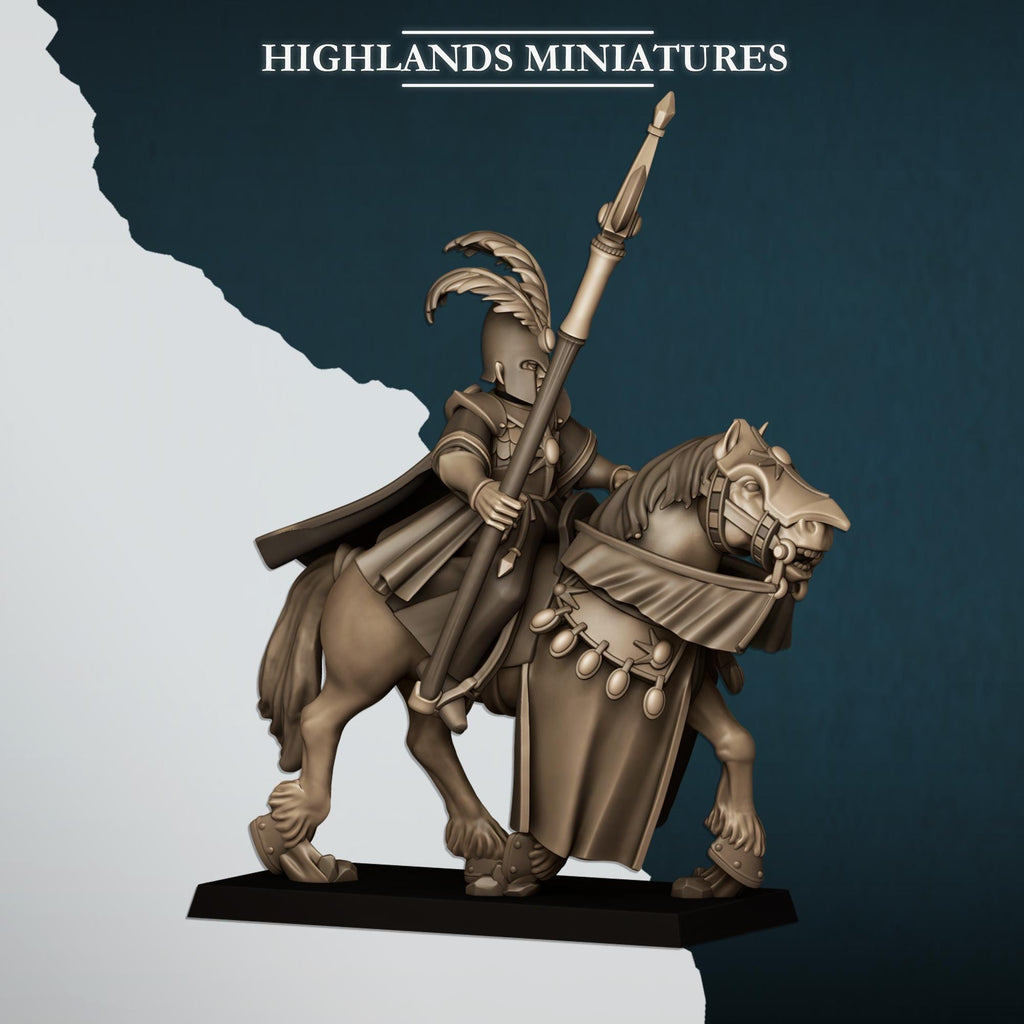 Mounted Aegean Mage on Horse - in 12k- by Highlands Miniatures