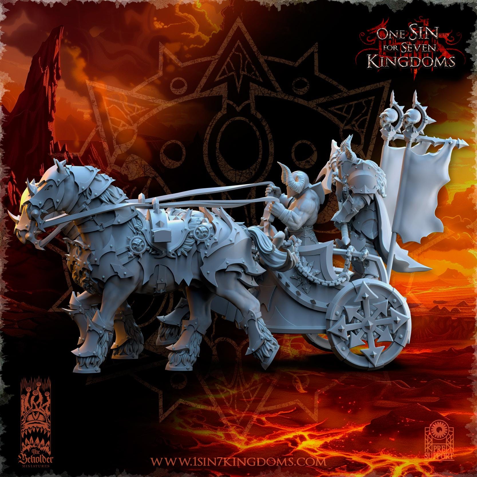 Realms of Mayhem Deathbringer Chariot - in 12k- by TheBeholderMiniatures