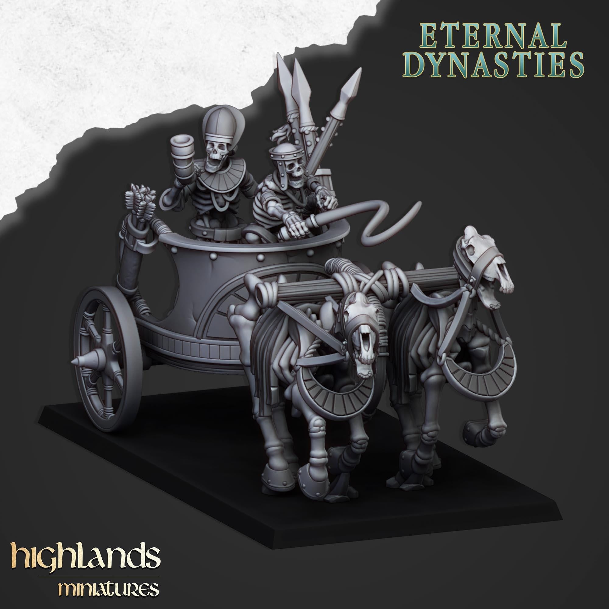 Ancient Skeletal Chariots - in 12k- by Highlands Miniatures
