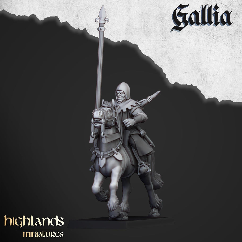 Mounted Men at Arms - in 12k- by Highlands Miniatures