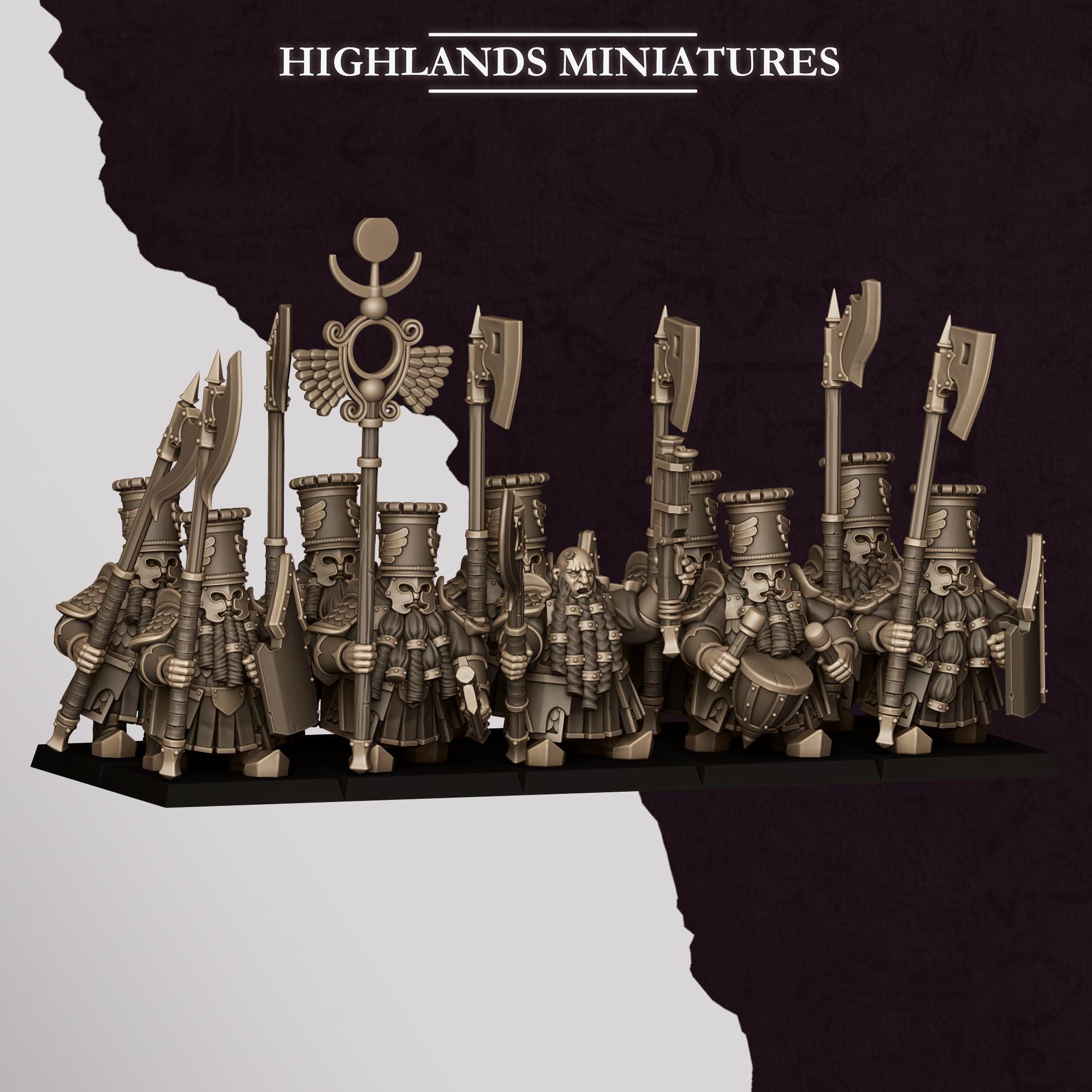 Sons of Marduk Heavy Guard with weapon and shield - in 12k- by Highlands Miniatures