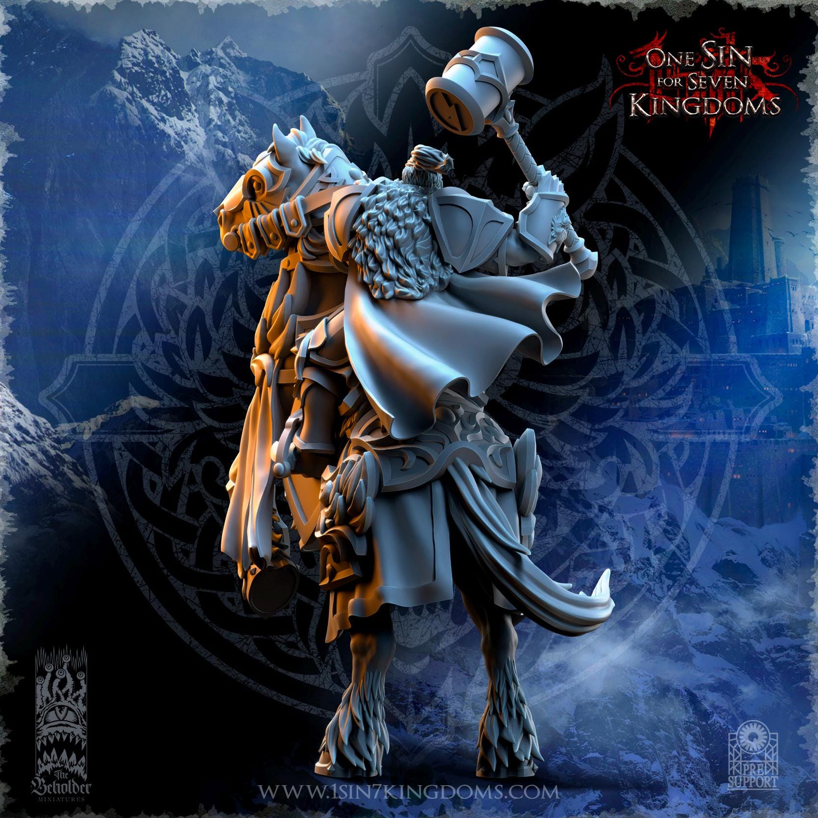 Haakon, Storm-Knight Commander - in 12k- by TheBeholderMiniatures