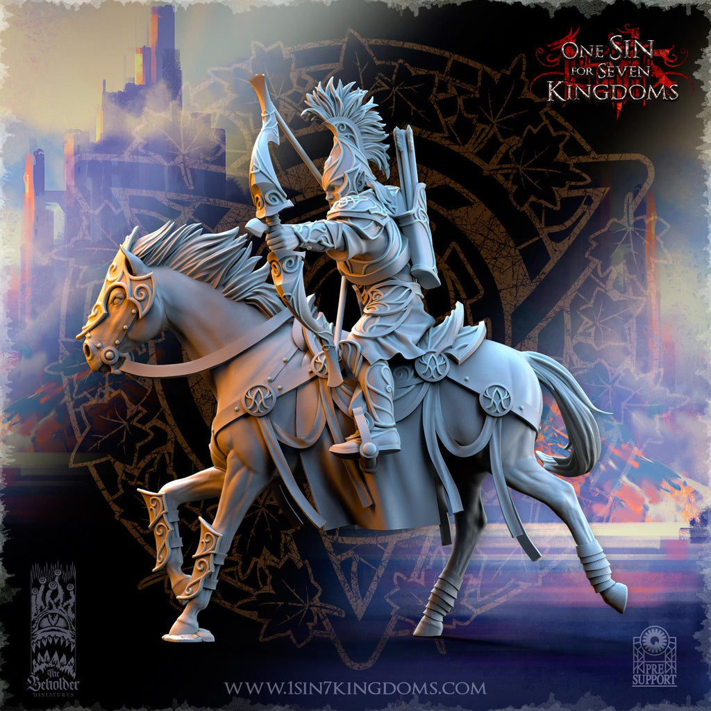 Silvermoor Elves Archers Cavalry - in 12k- by TheBeholderMiniatures