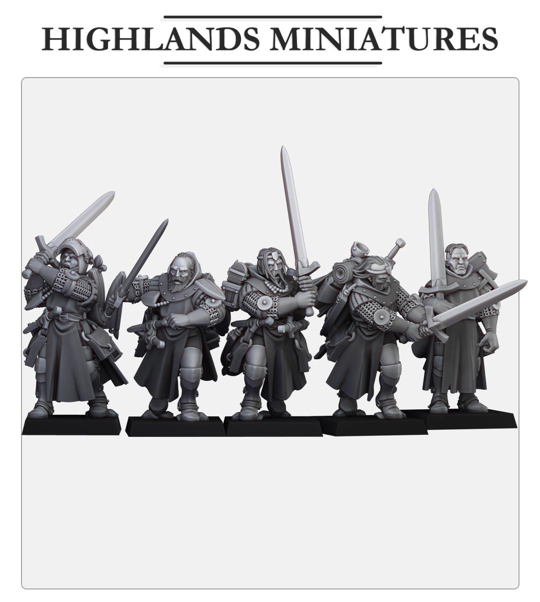Dismounted Questing Knights - in 12k- by Highlands Miniatures