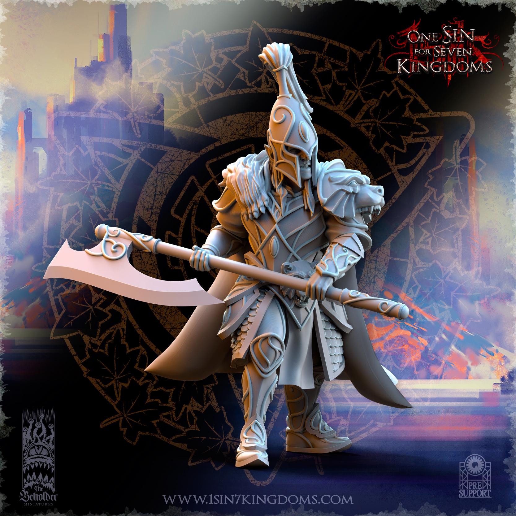 Silvermoor Elves Bear Guardians - in 12k- by TheBeholderMiniatures