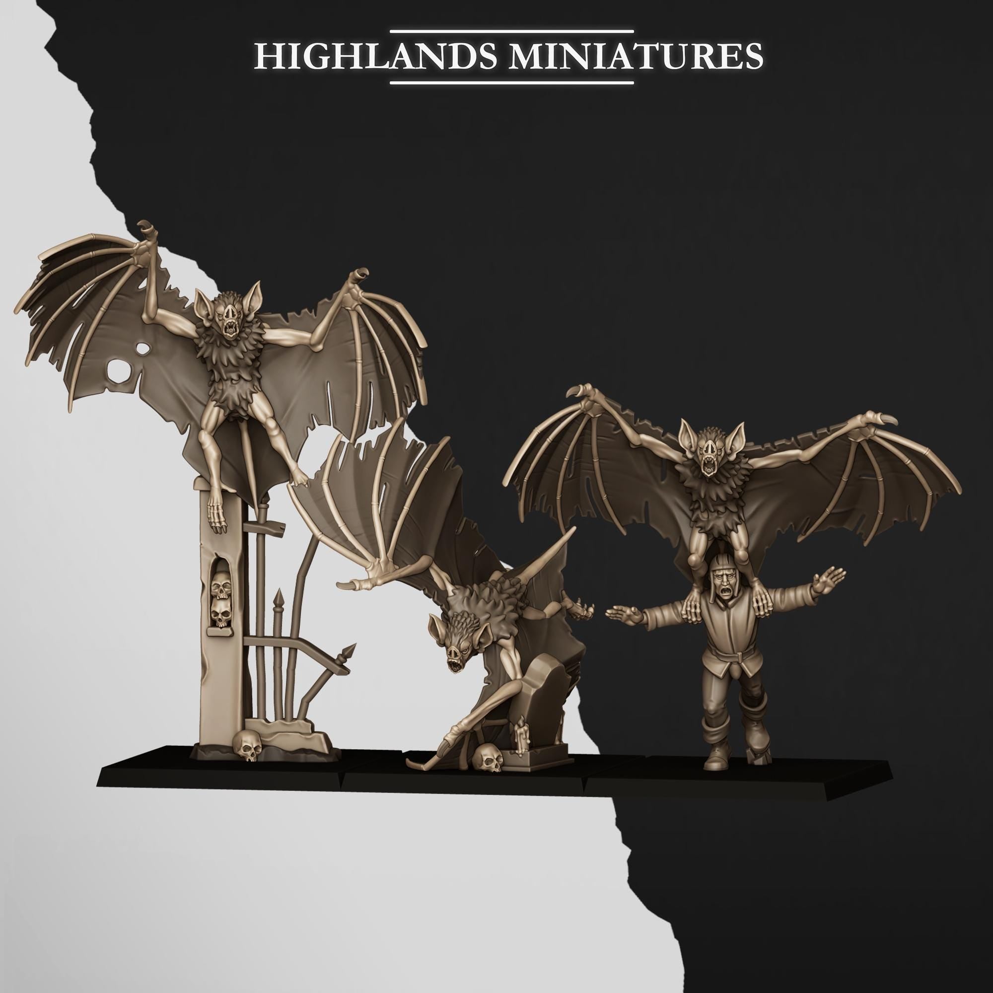 Giant Bats - in 12k- by Highlands Miniatures