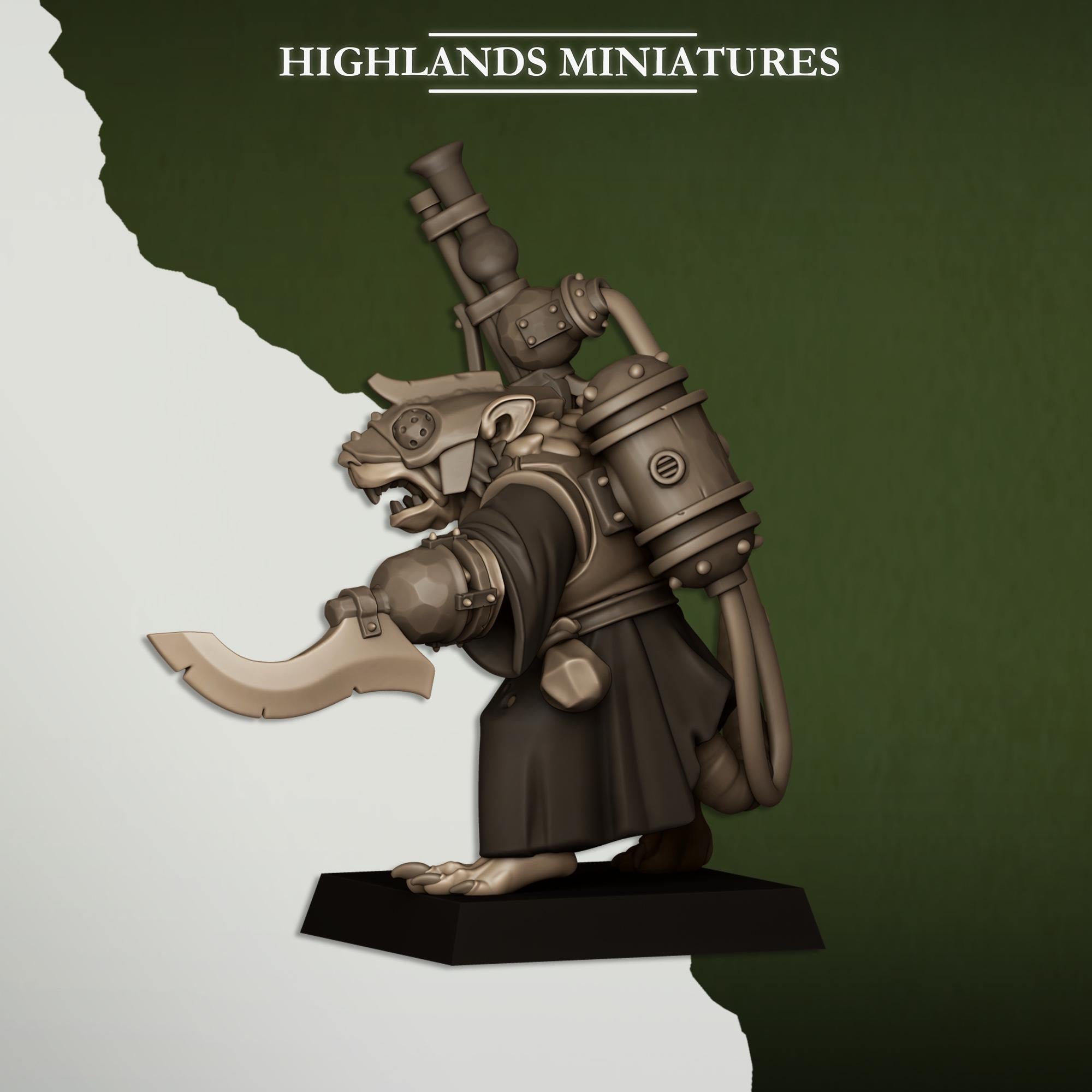 Sewer Vermin Engineer - in 12k- by Highlands Miniatures