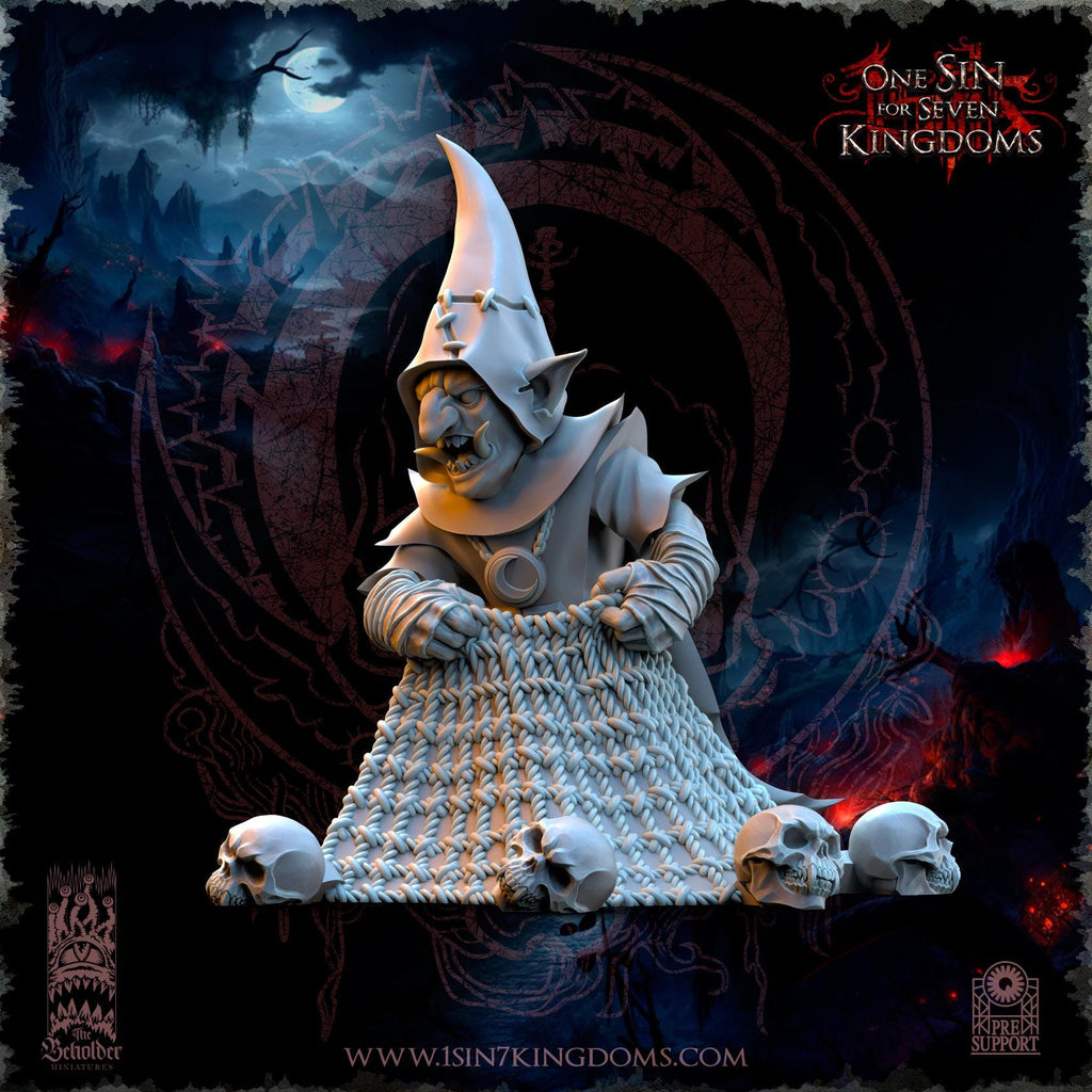The Black Horde Goblins Skull Net Throwers - in 12k- by TheBeholderMiniatures
