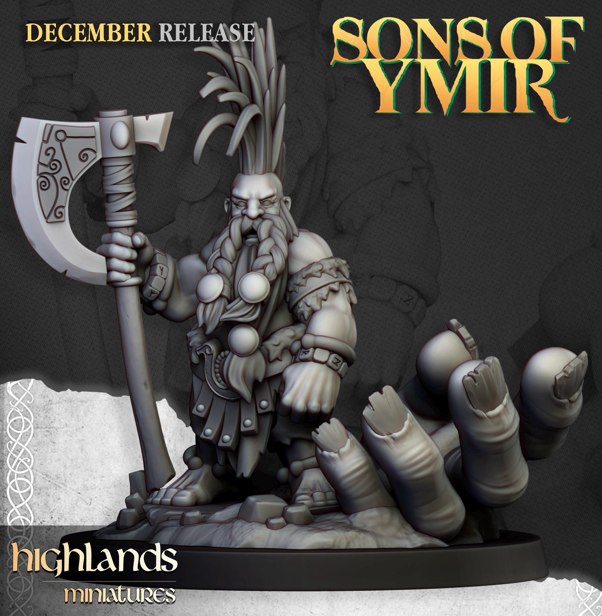 Dwarf Giantseeker  - in 12k- by Highlands Miniatures