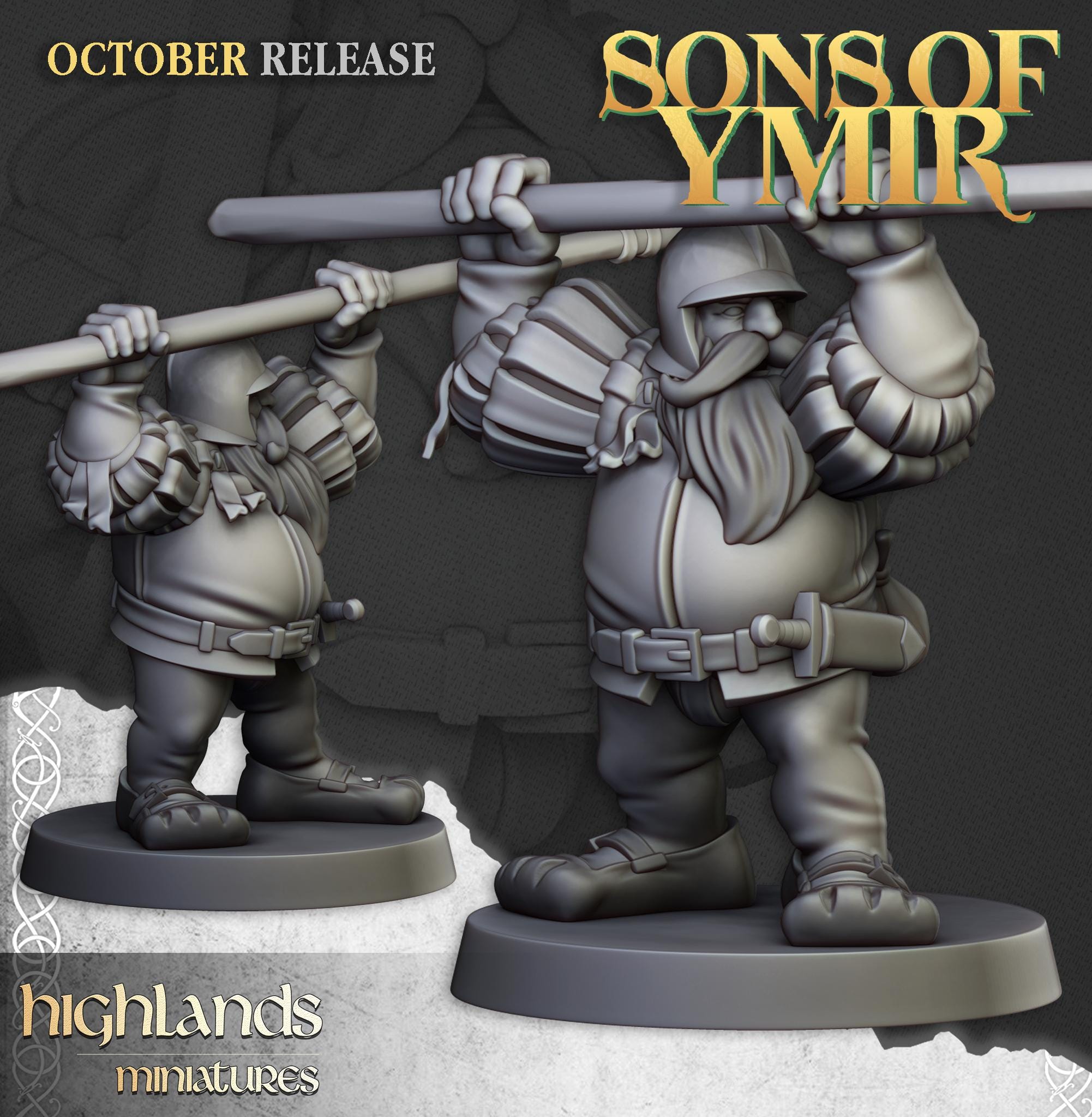 Dwarf Pikemen Unit  - in 12k- by Highlands Miniatures