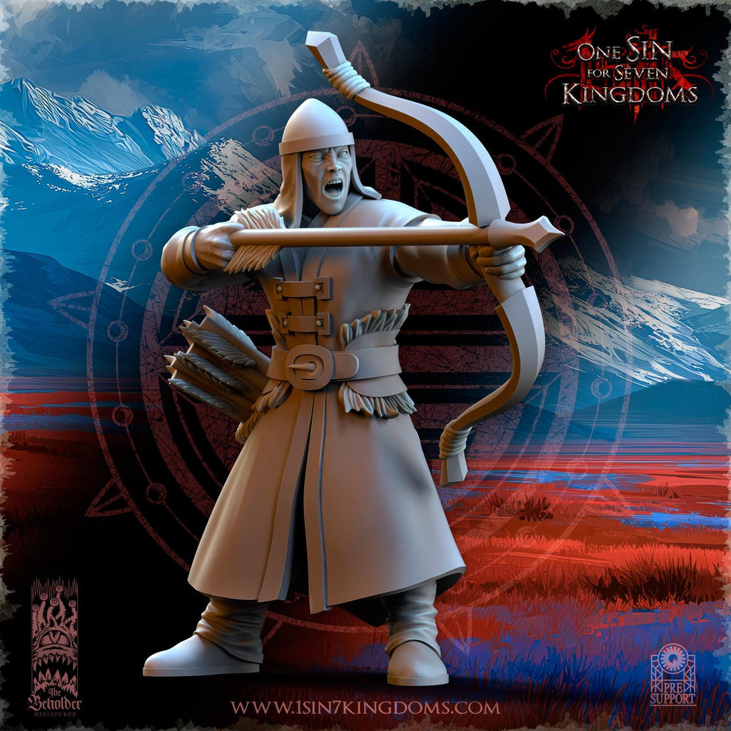 Astarii Dynasty Peasant Militia Archers- in 12k- by TheBeholderMiniatures