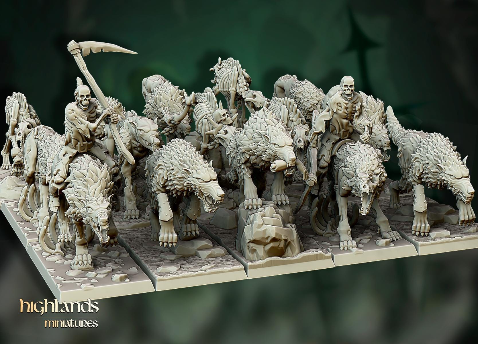 Direwolves Unit - 14 models - in 12k- by Highlands Miniatures
