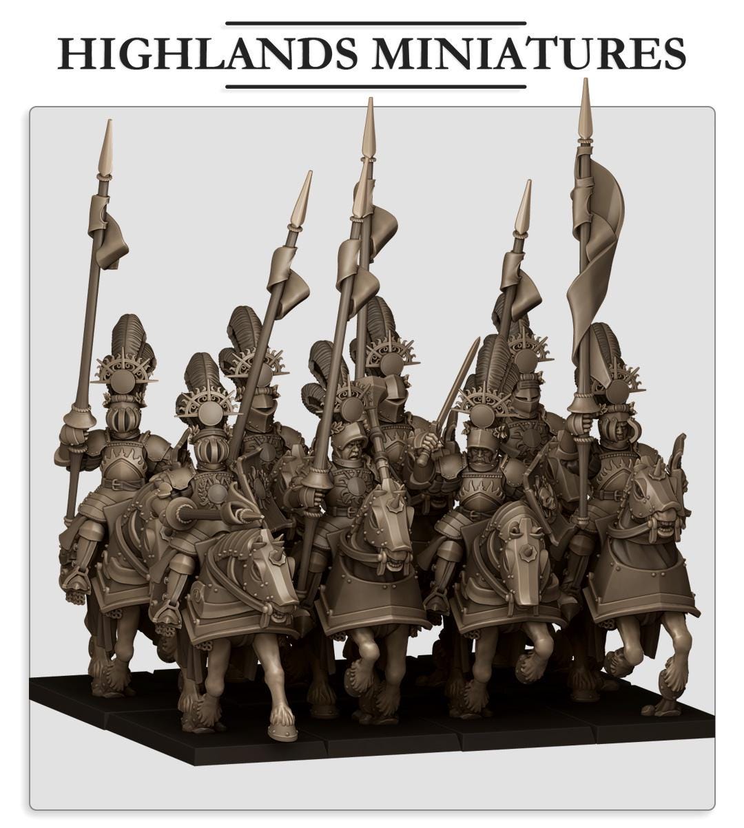 Sunland Golden Flames Knights - in 12k- by Highlands Miniatures