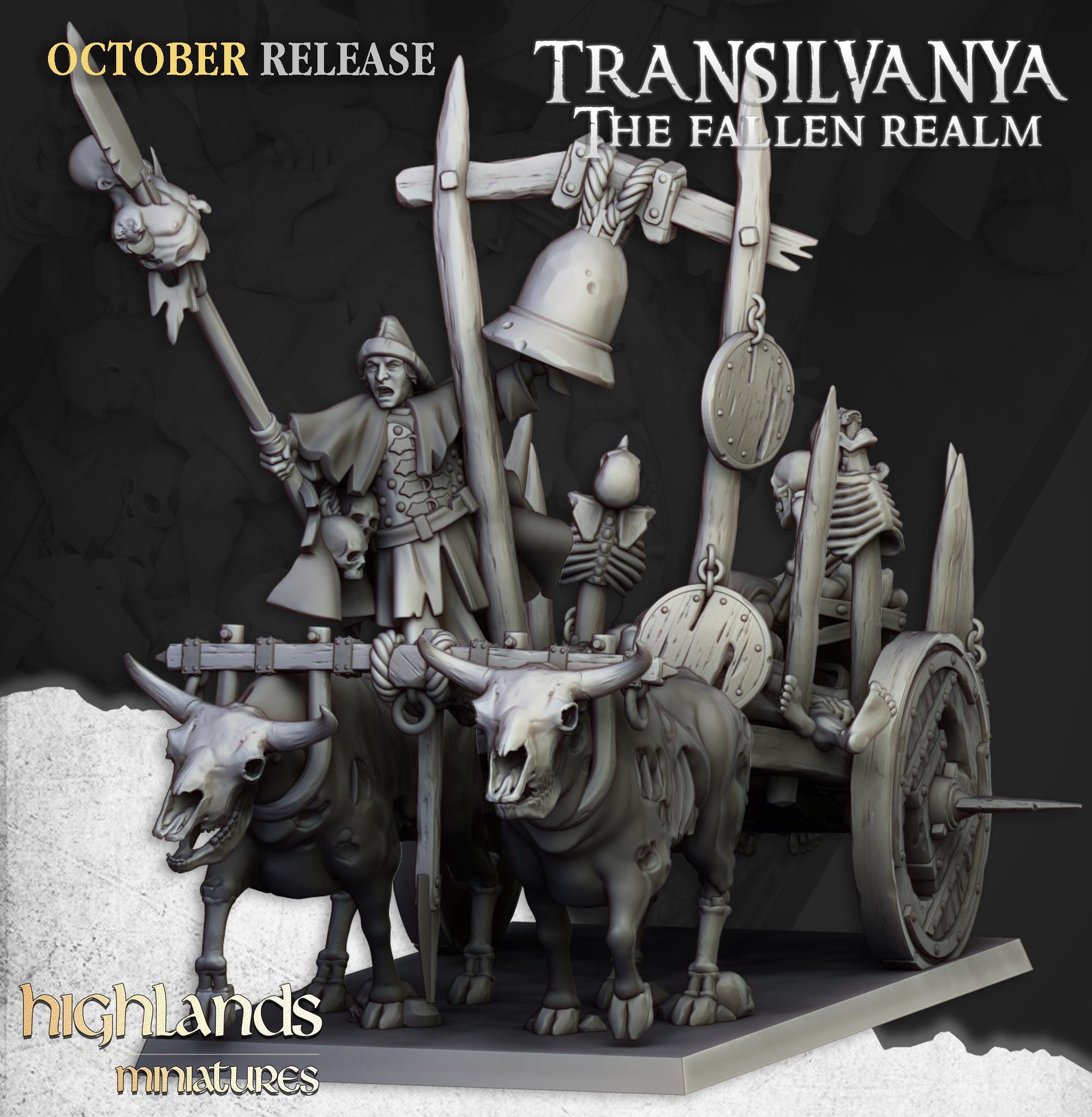 Corpse Cart  - in 12k- by Highlands Miniatures