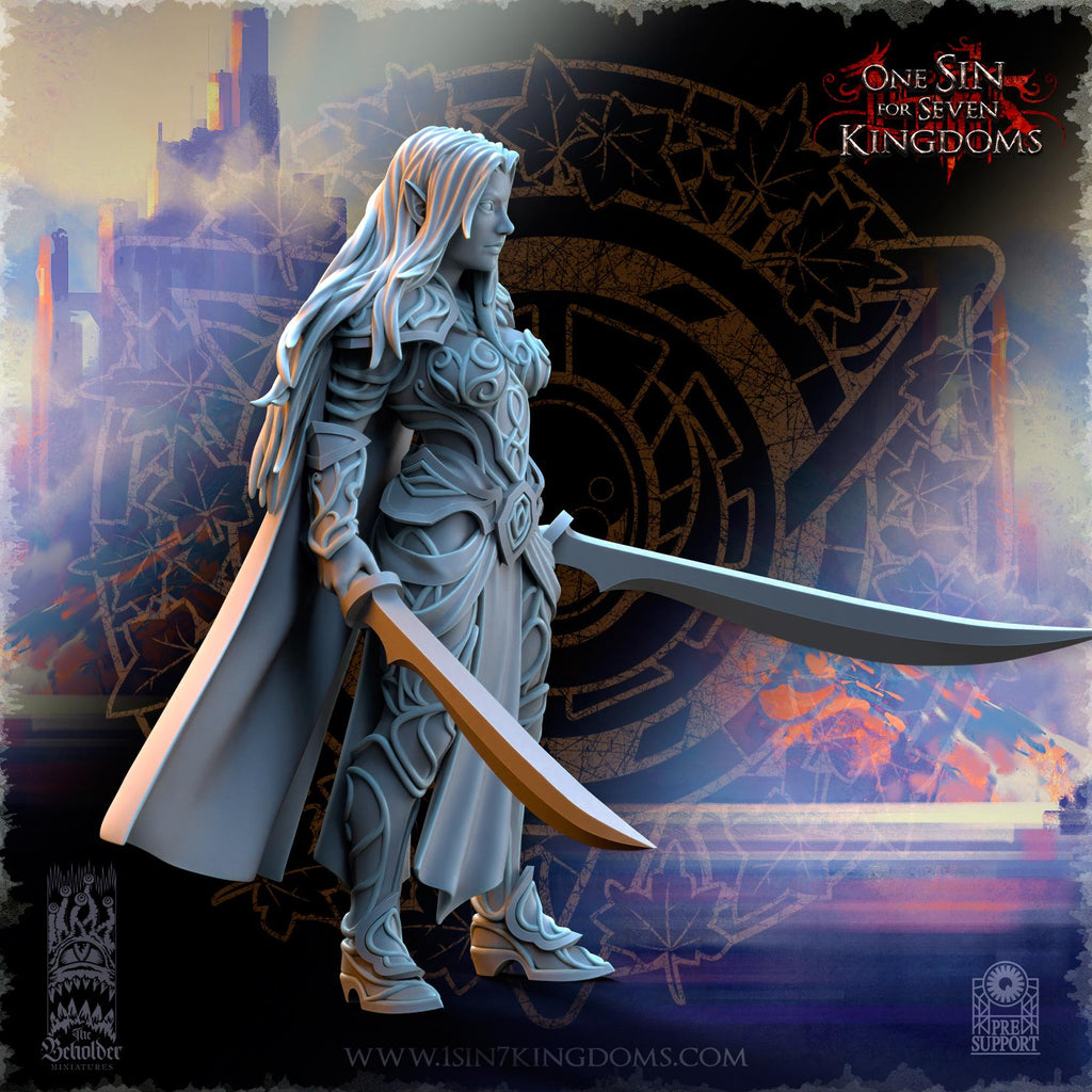 Lyriel, Silvermoor Elves Captain - in 12k- by TheBeholderMiniatures