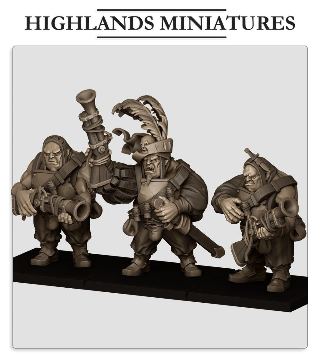 Sunland Ogres with Blunderbuss - in 12k- by Highlands Miniatures