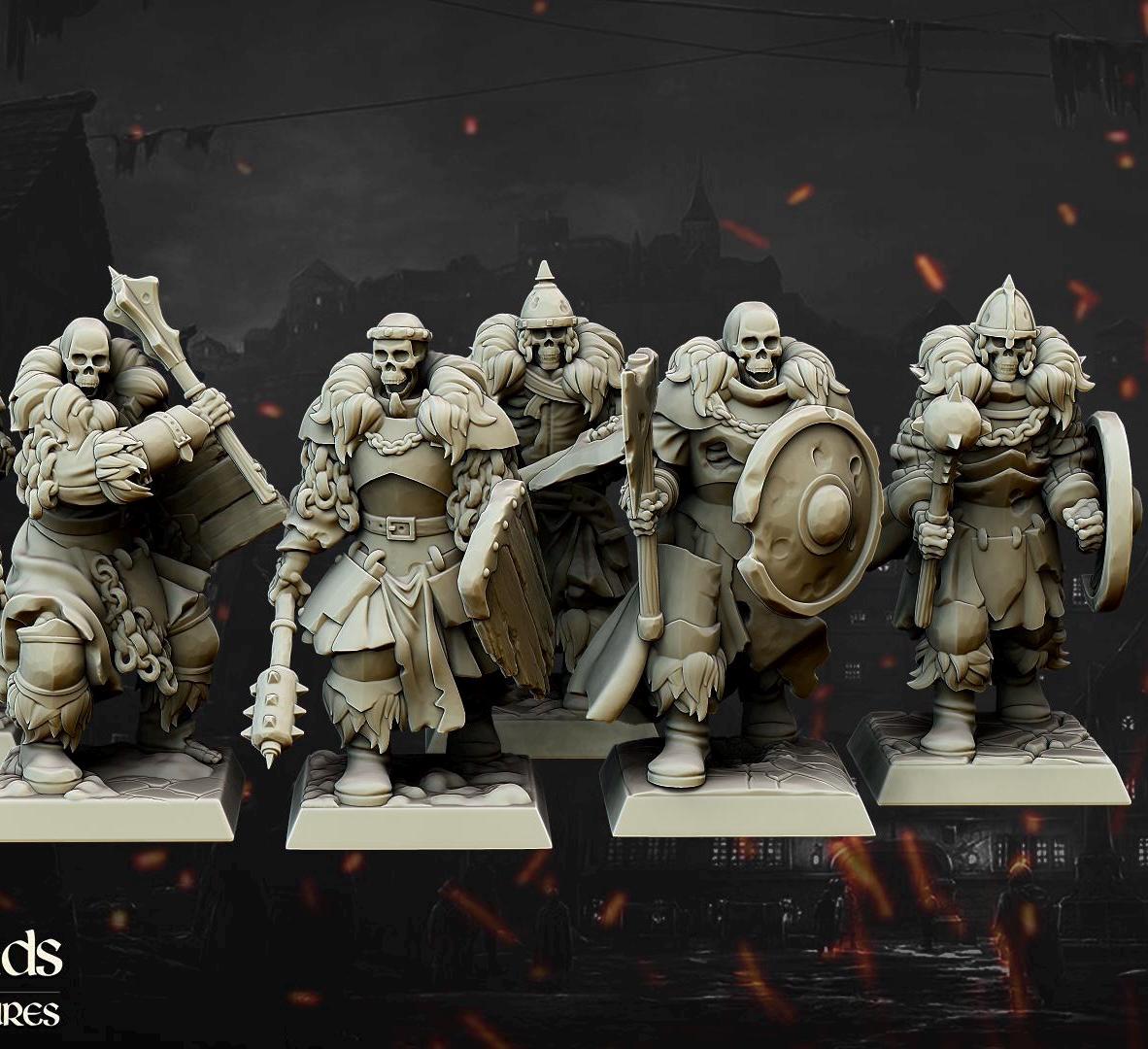 Undead Blackwatch Core Unit  - in 12k- by Highlands Miniatures