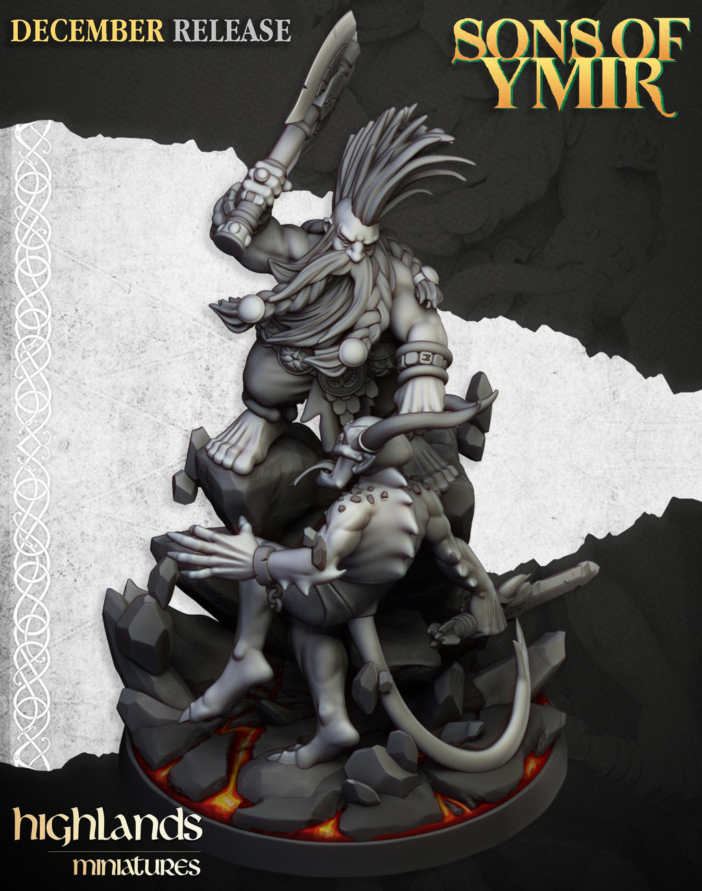 Dwarf Demonseeker  - in 12k- by Highlands Miniatures
