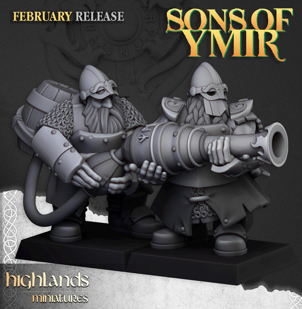 Dwarf Firespitters  - in 12k- by Highlands Miniatures