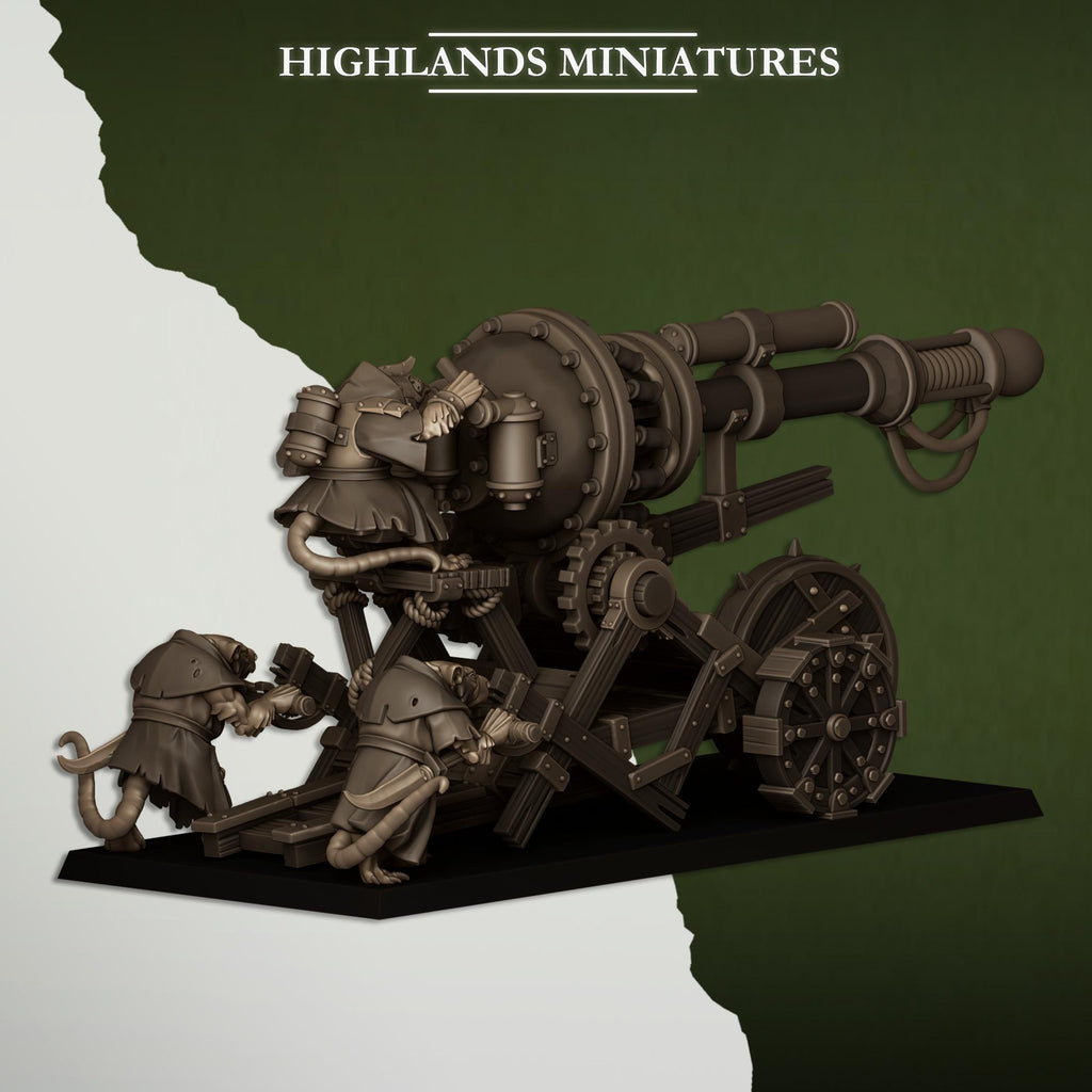 Sewer Vermin Cannon -in 12k- by - Highlands Miniatures