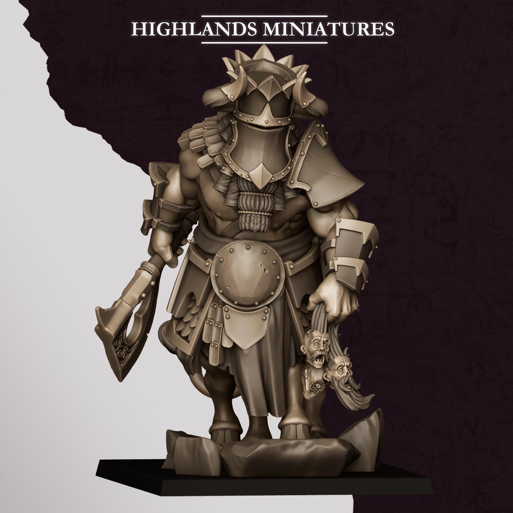 Kusarikku, Great Marduk Minotaur - in 12k- by Highlands Miniatures
