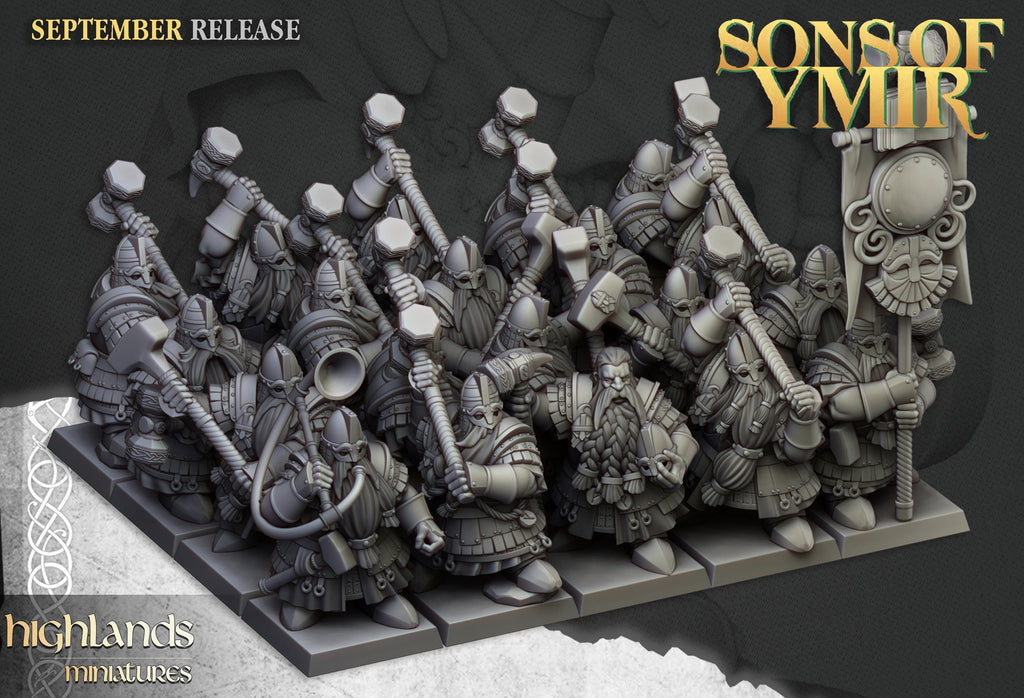 Dwarf Kingsguard Unit - in 12k- by Highlands Miniatures