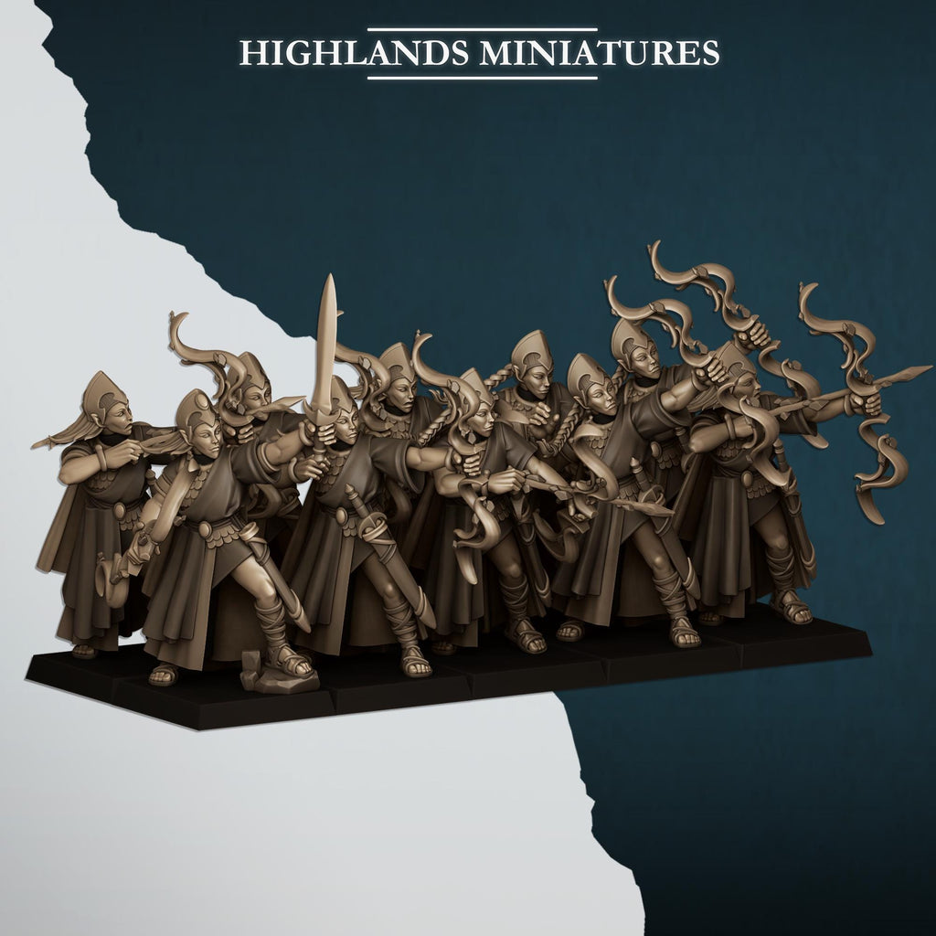 Aegean Maids with Bows - in 12k- by Highlands Miniatures
