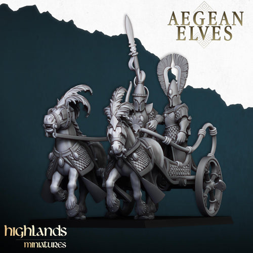 Aegean Elf Chariot  - in 12k- by Highlands Miniatures